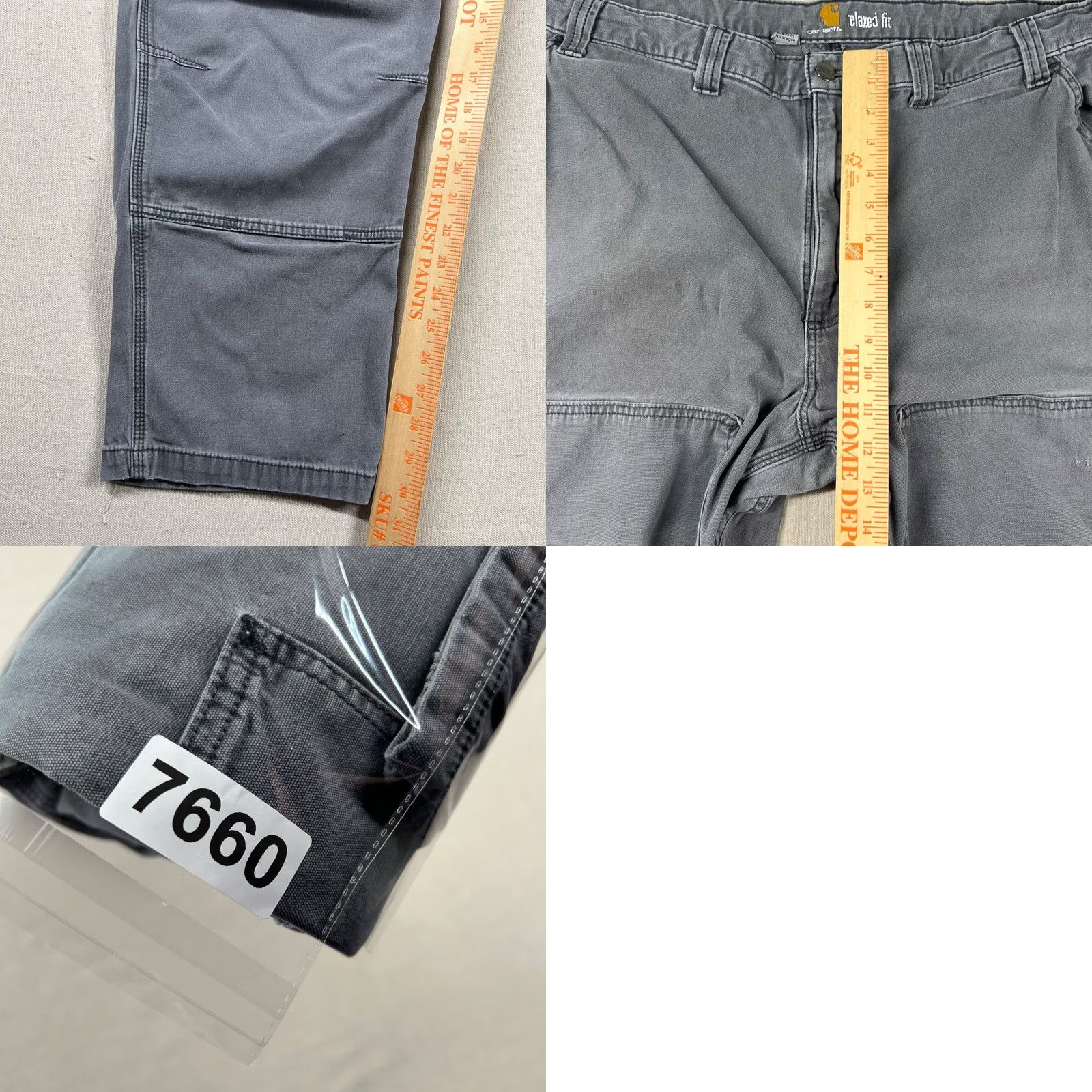 Carhartt VINTAGE Carhartt Pants Mens 44x32 Canvas Khakis Workwear Relaxed Straight 41 in Waist Gray 31 in Inseam Mens Size US 44 / EU 60 - 9 Thumbnail