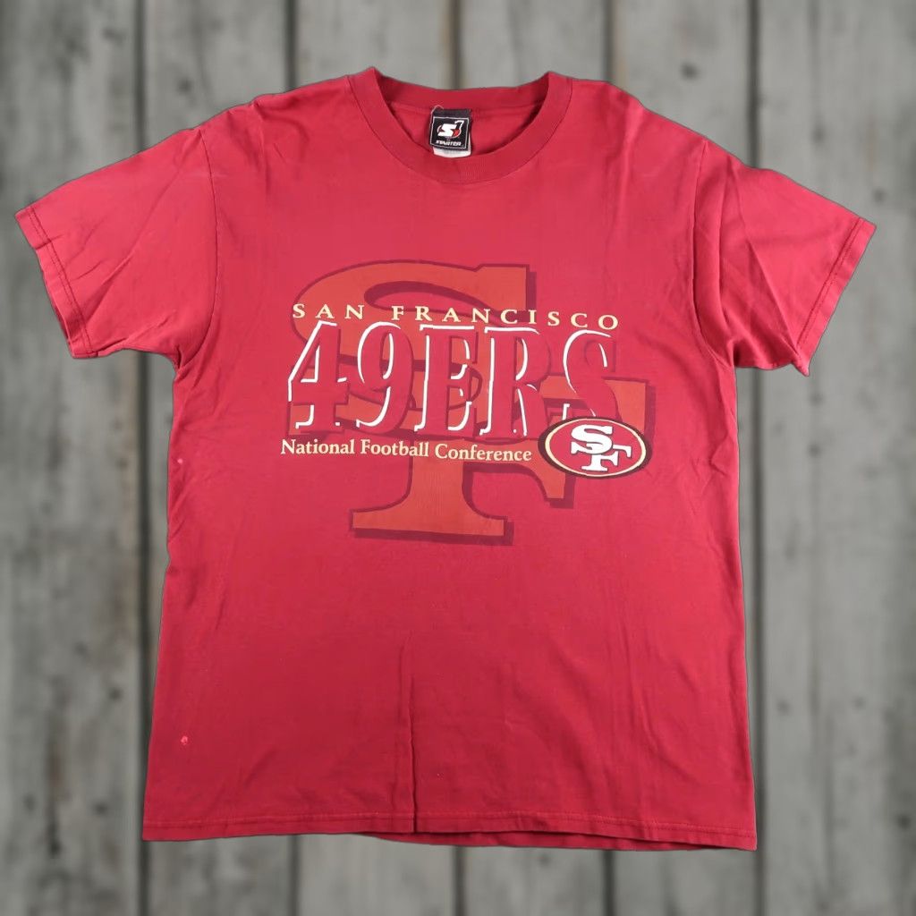 Starter VINTAGE San Francisco 49ers T-Shirt Mens L Large Red Logo NFL Short Sleeves Starter Shirt Size US L / EU 52-54 / 3 - 1 Thumbnail