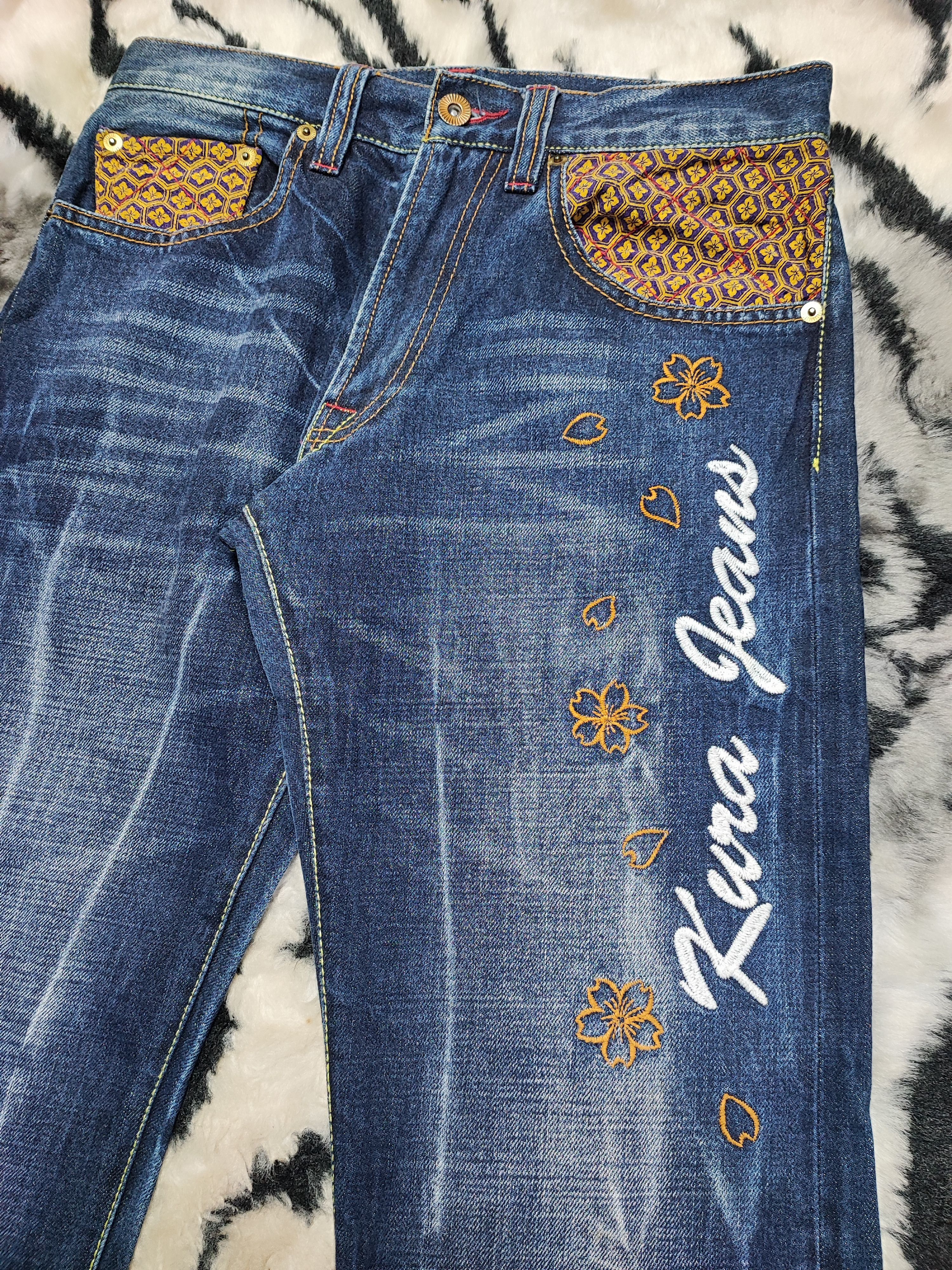 If Six Was Nine × Japanese Brand KURA DENIM JEANS EMBROIDERY DESIGN Size US 28 / EU 44 - 7 Thumbnail