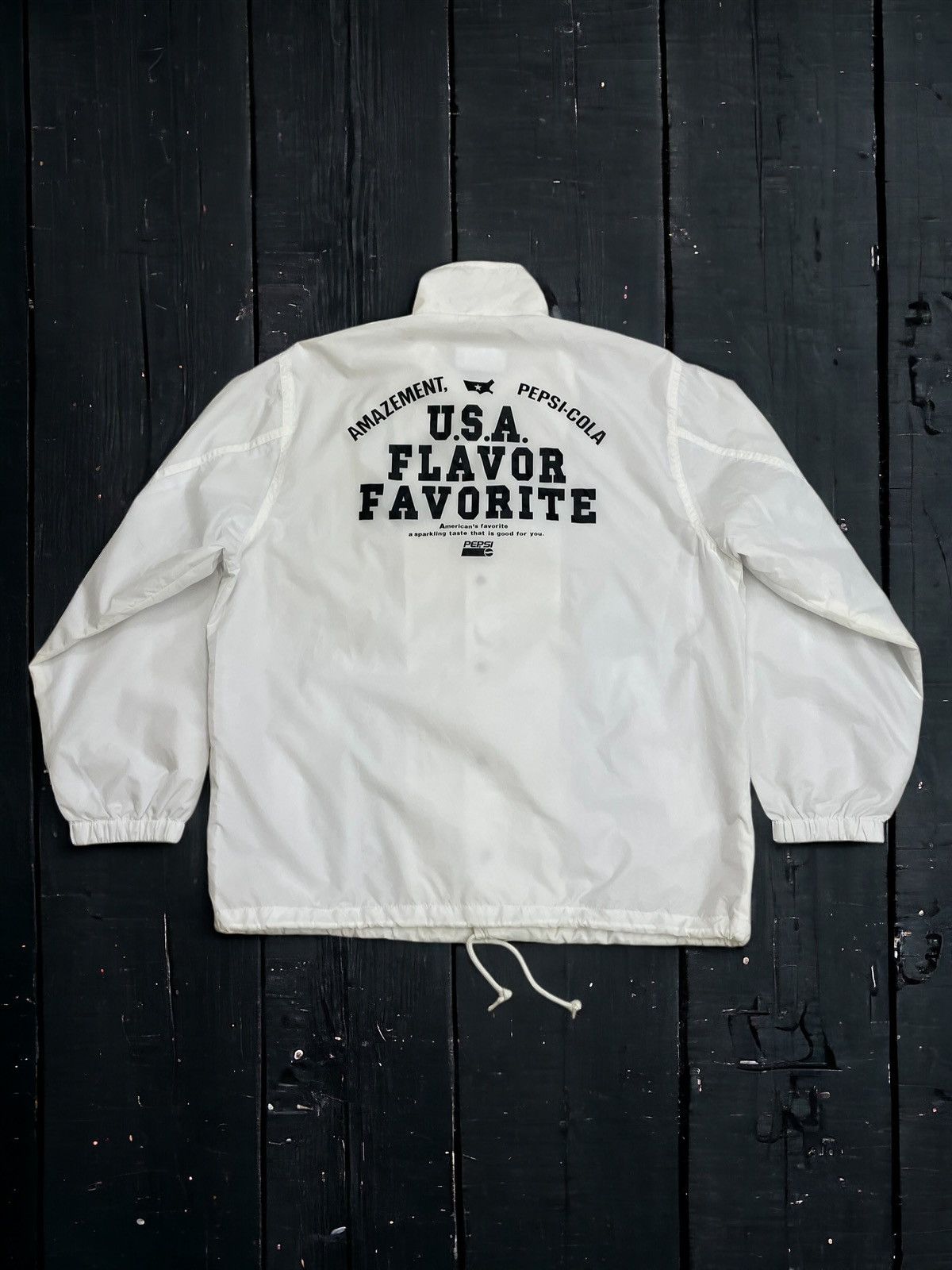 Coca Cola Vintage Light Jacket Snap Button Pepsi USA Favourite Flavour Size US M / EU 48-50 / 2 - 1 Thumbnail