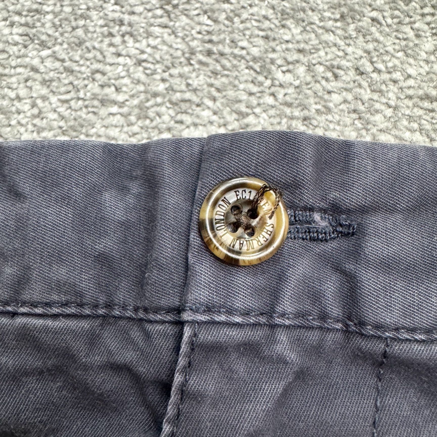 Ben Sherman Ben Sherman Pants Mens 34x34 Chino Straight Leg Cotton Navy Blue Casual Size US 34 / EU 50 - 3 Thumbnail