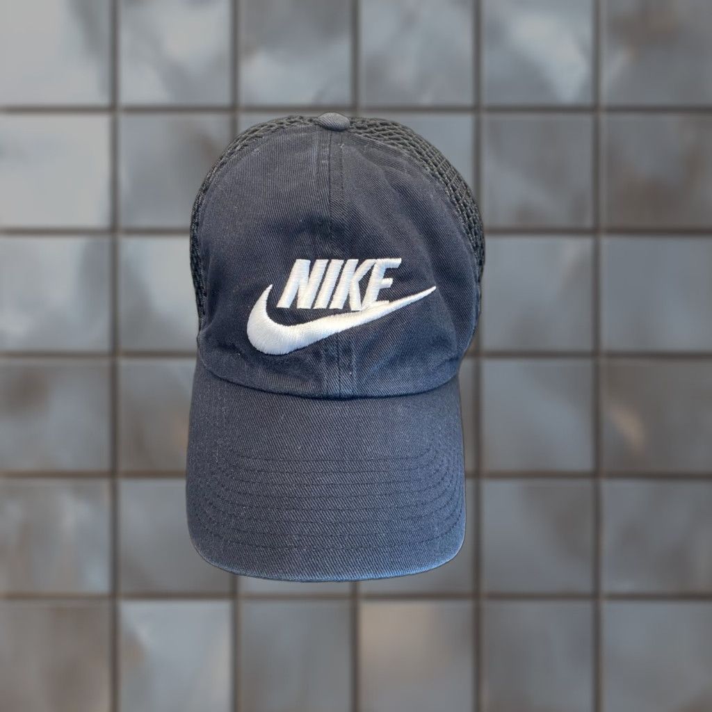 Nike Nike Hat Men One Size Black Cap Twill Legacy 86 Strapback Spellout Sports Golf Size ONE SIZE - 1 Thumbnail