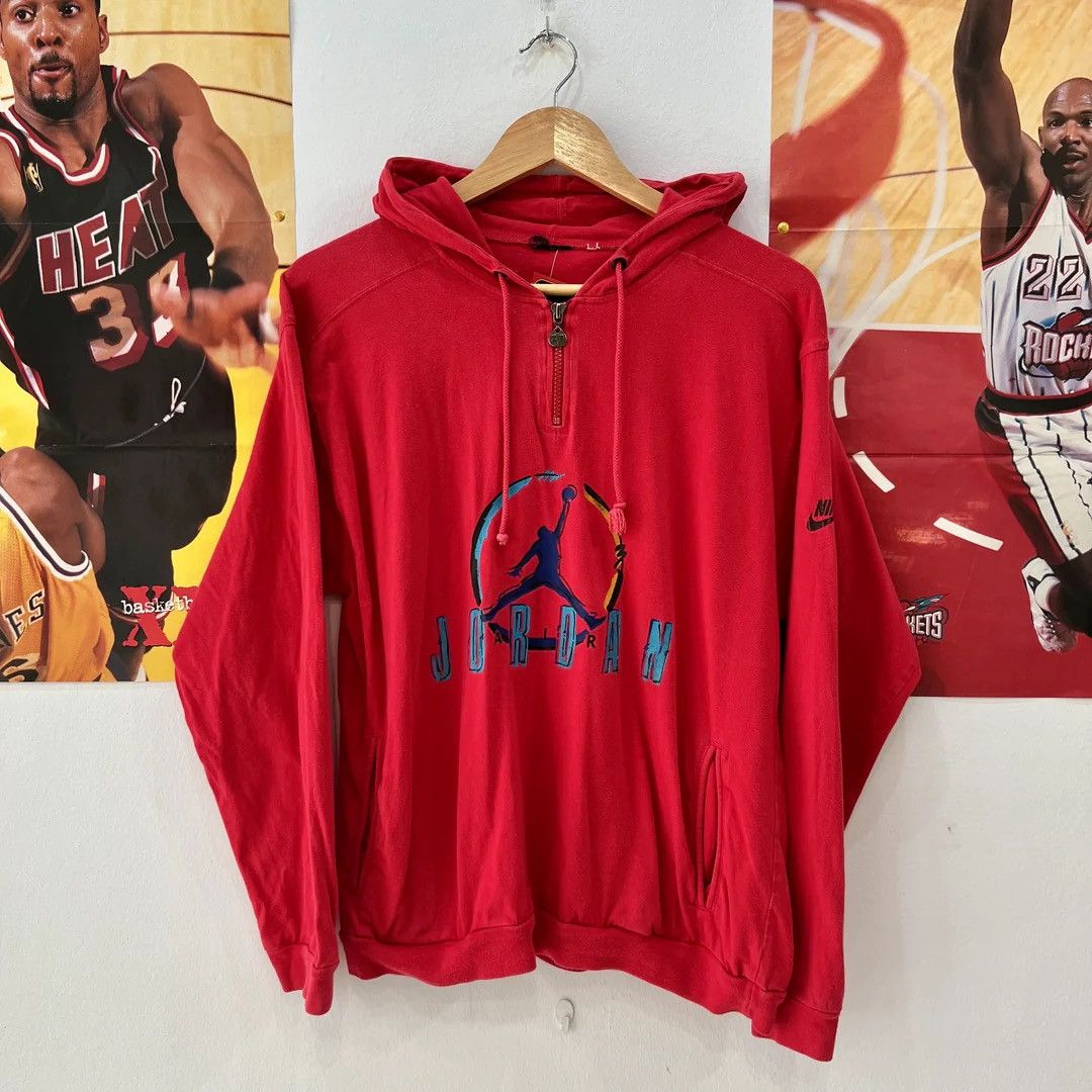 Jordan Brand × Nike × Vintage Vintage Air Jordan Aqua 1993 Hoodie Size US S / EU 44-46 / 1 - 1 Thumbnail