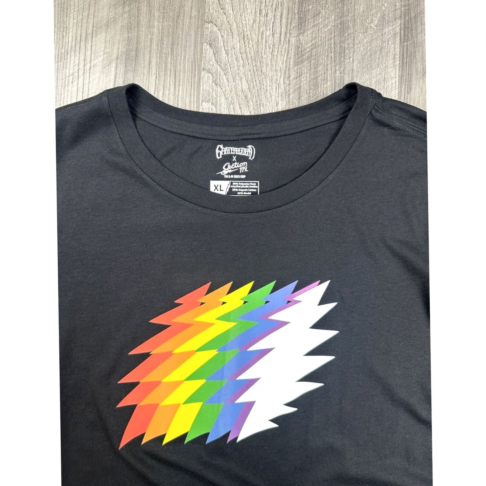 Vintage Section 119 x Grateful Dead Bolts Crewneck Tee Women XL Black NWOT - See Description T-Shirt Size XL / US 12-14 / IT 48-50 - 4 Thumbnail