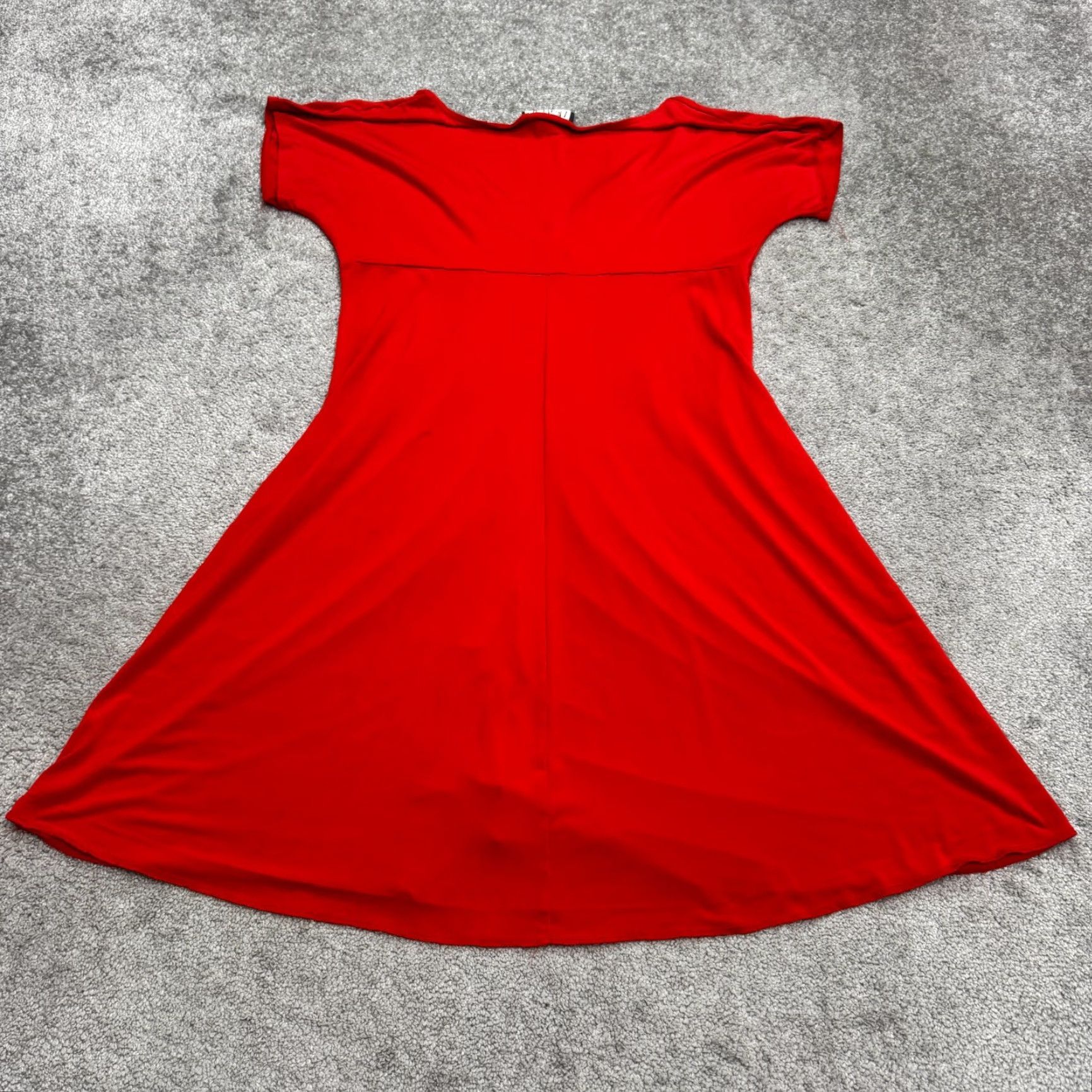 Mary McFadden Mary McFadden Collection Twisted Knot Front A-Line Dress Womens XL Red V-Neck Size XL / US 12-14 / IT 48-50 - 2 Thumbnail
