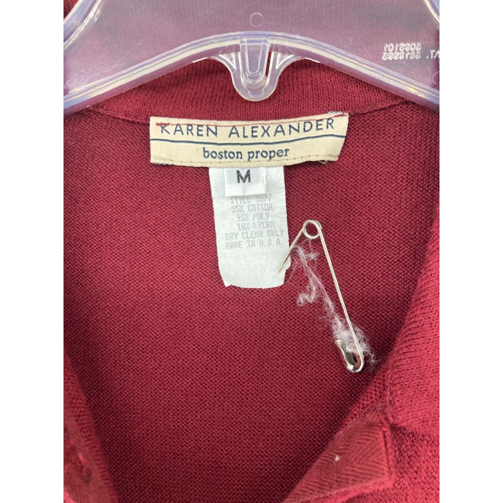 Vintage VINTAGE Karen Alexander Womens Dress Maxi Long Red Button Up USA MADE Size M / US 6-8 / IT 42-44 - 7 Thumbnail
