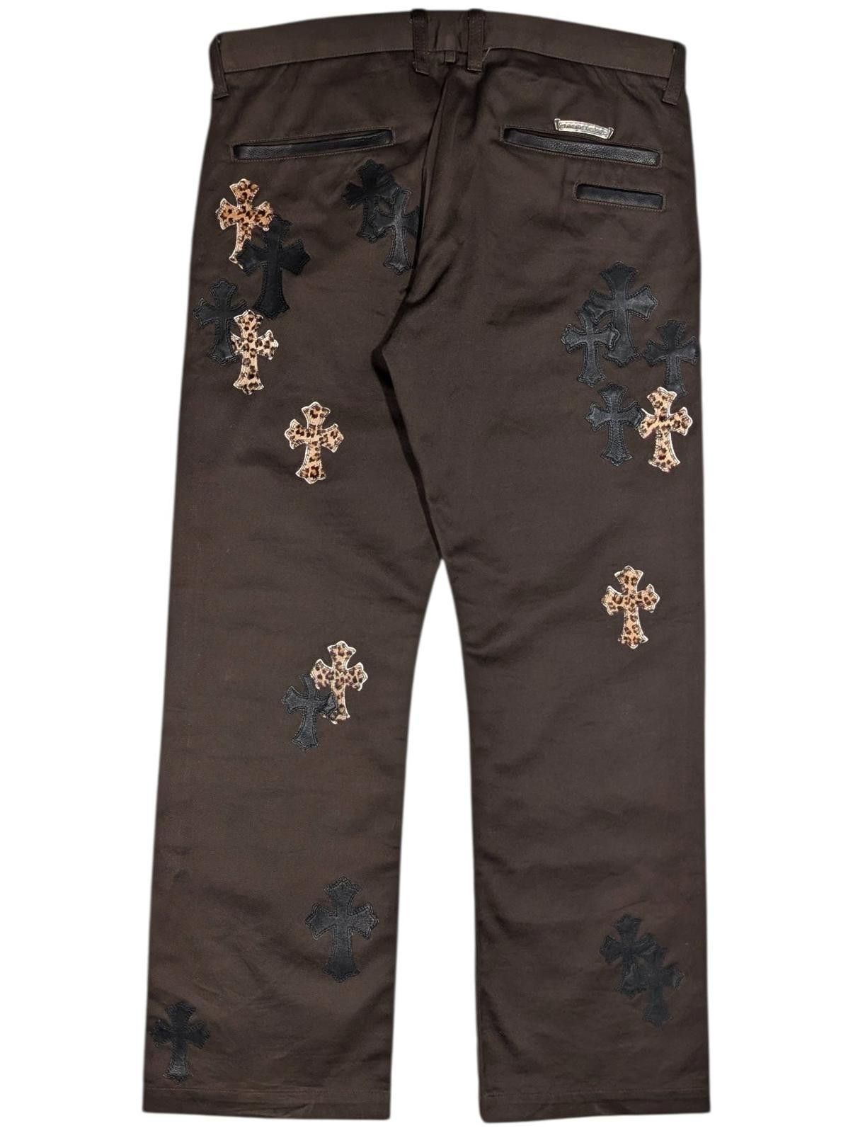 Chrome Hearts Cheetah Cross Patch Brown Chino Pants Size ONE SIZE - 2 Thumbnail