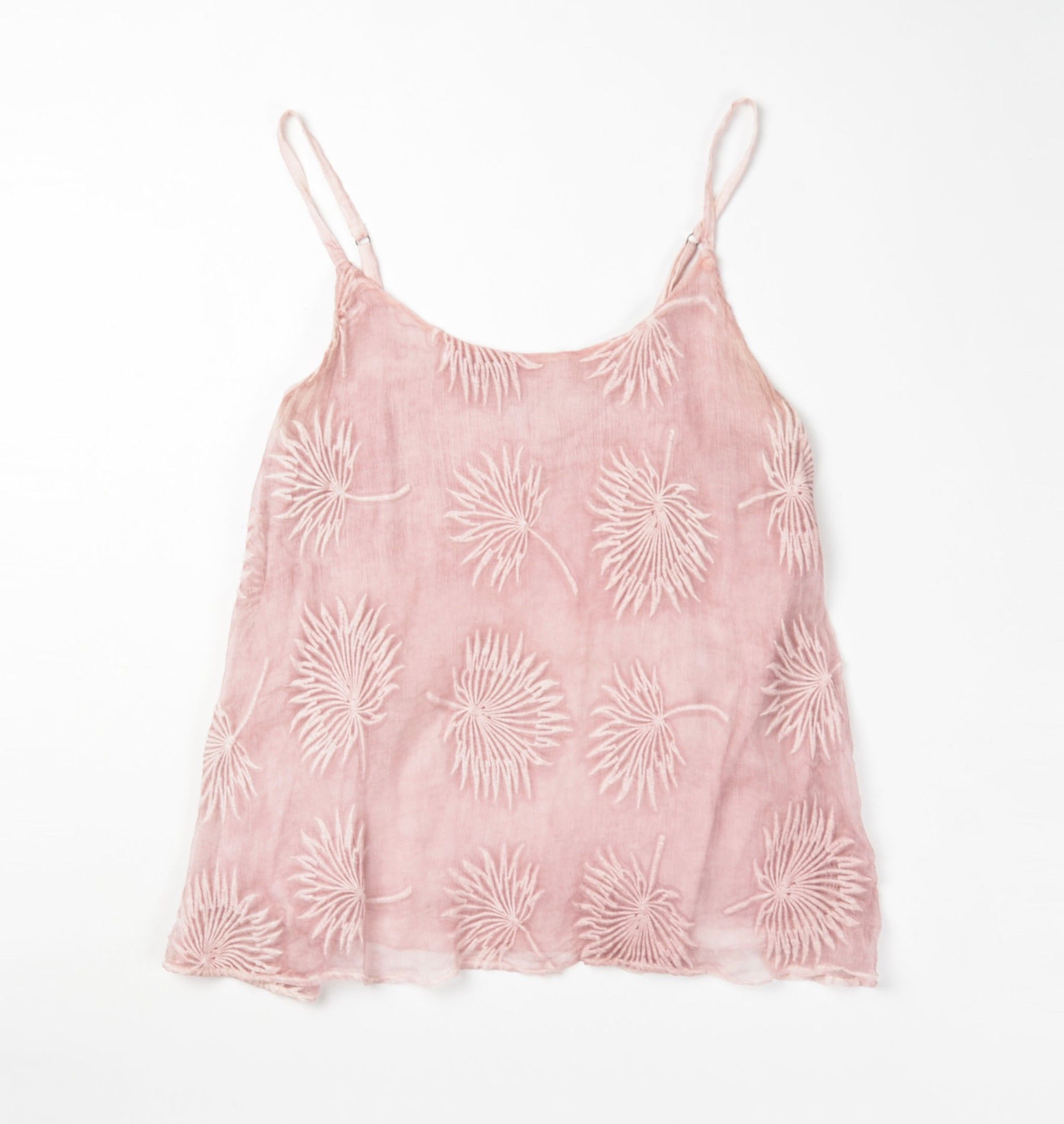 Designer Nile Atelier Y2K 2000s Fairy Silk Embroidered Cami Tank Top Size S / US 4 / IT 40 - 4 Thumbnail