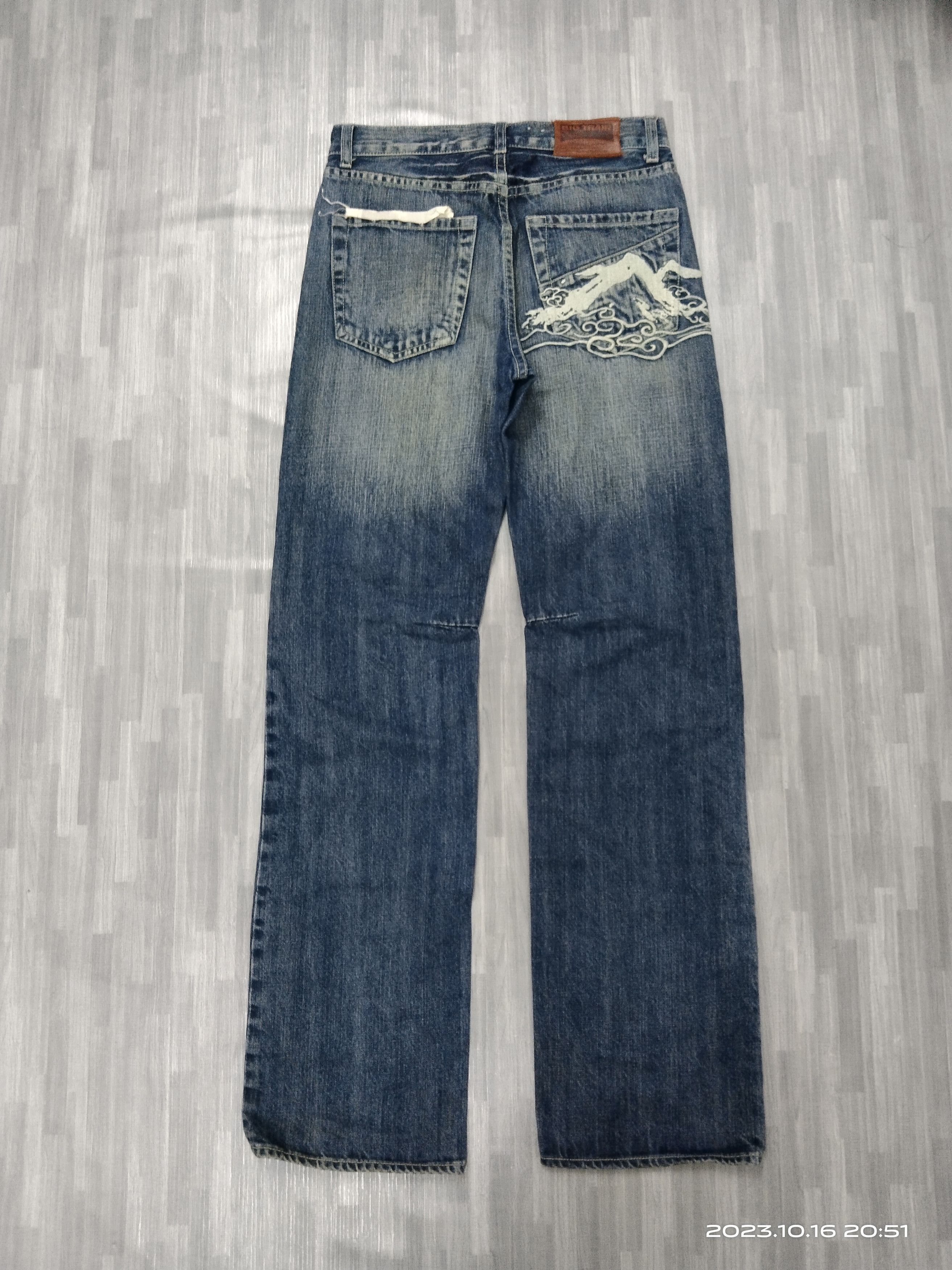 Japanese Brand SICK BIG TRAIN PACTHWORK DENIM PANTS Size US 29 - 3 Thumbnail