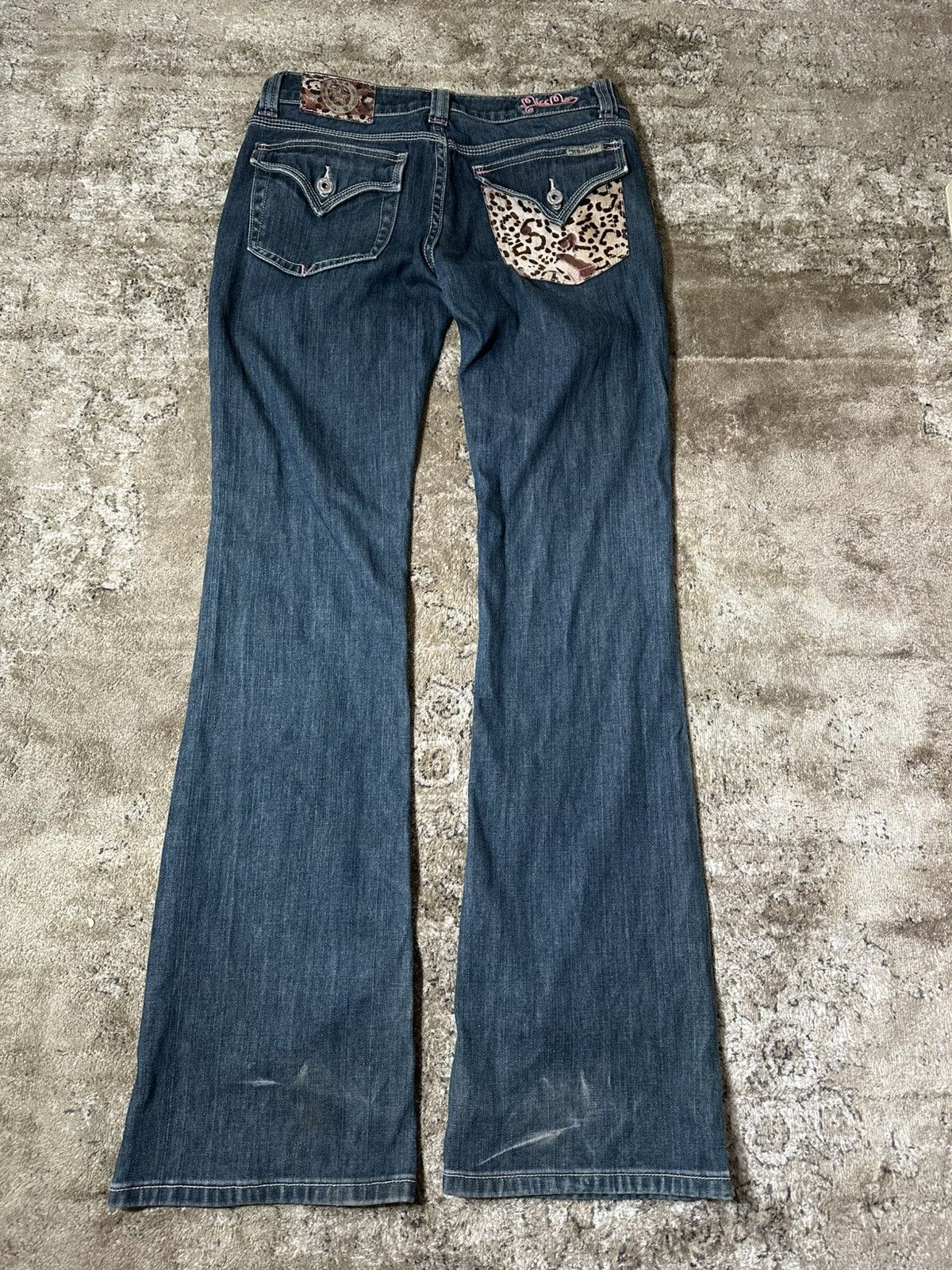 Miss Me Vintage cheetah print pocket miss me jeans Size 29" - 1 Thumbnail