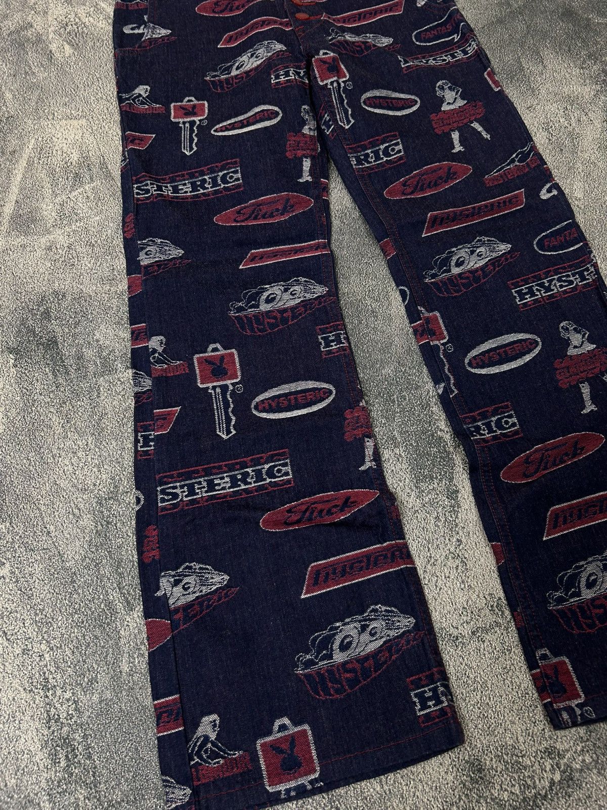 Hysteric Glamour Vintage Hysteric Glamour Full Print logo Denim Pants Size US 30 / EU 46 - 3 Thumbnail