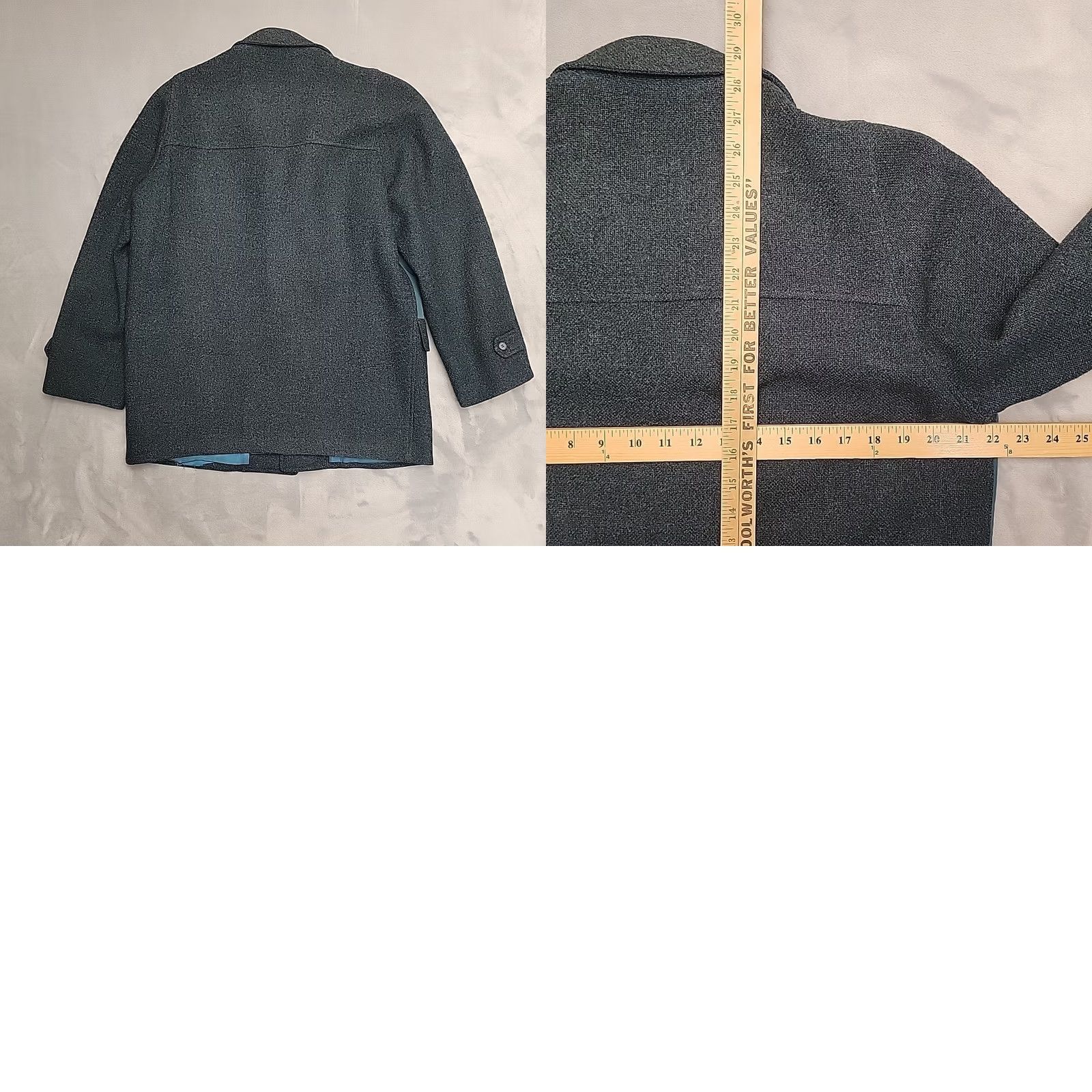 Pendleton VINTAGE Pendleton Jacket Mens Blazer Wool Green 42 Teal Three-Button Notch Front Flat Front Three-Button USA Ranch Systems Size 42R - 8 Thumbnail