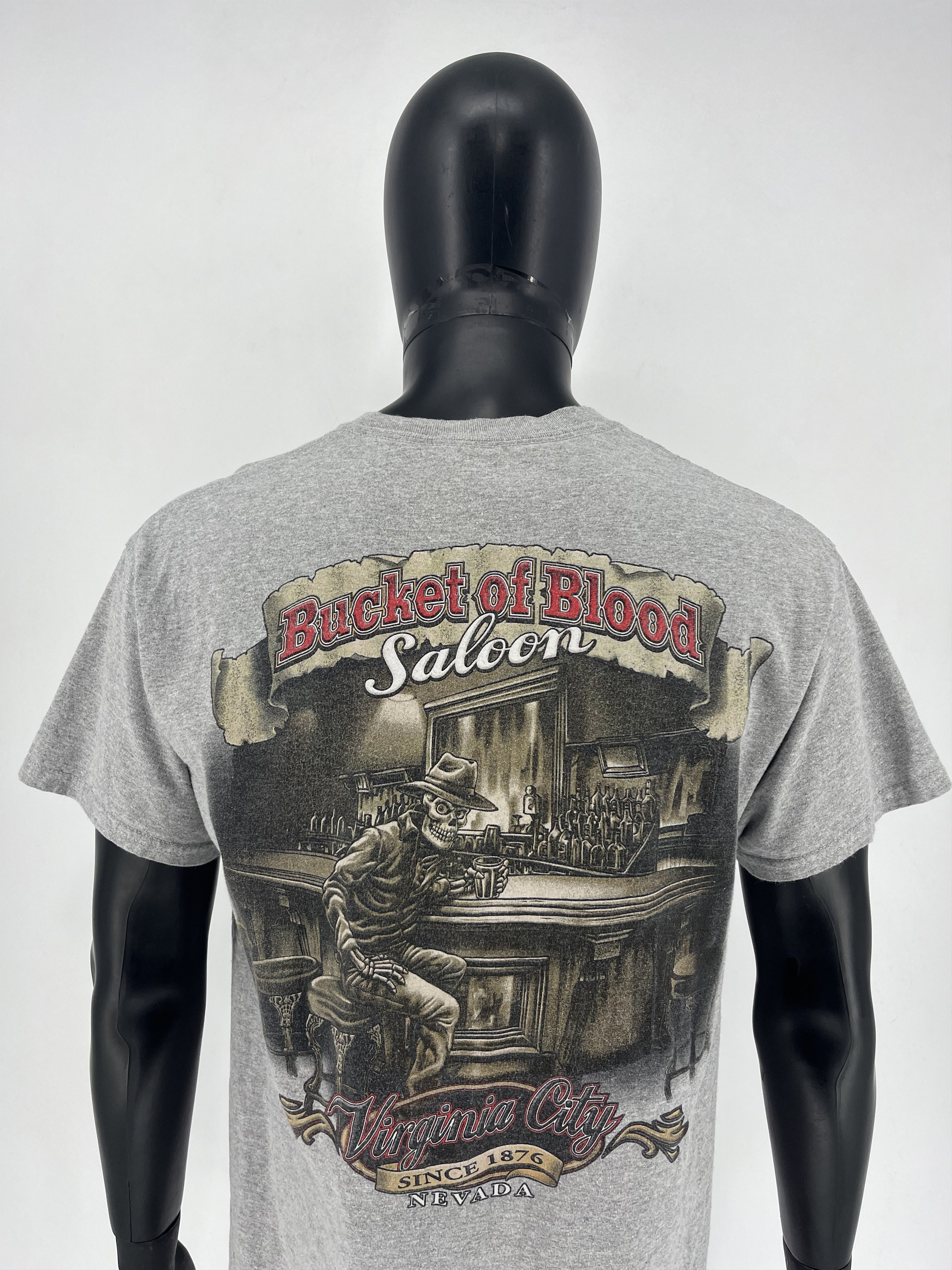 Vintage Vintage Motorcycle Faded Bucket Of Blood Saloon L Nevada Size US L / EU 52-54 / 3 - 11 Thumbnail