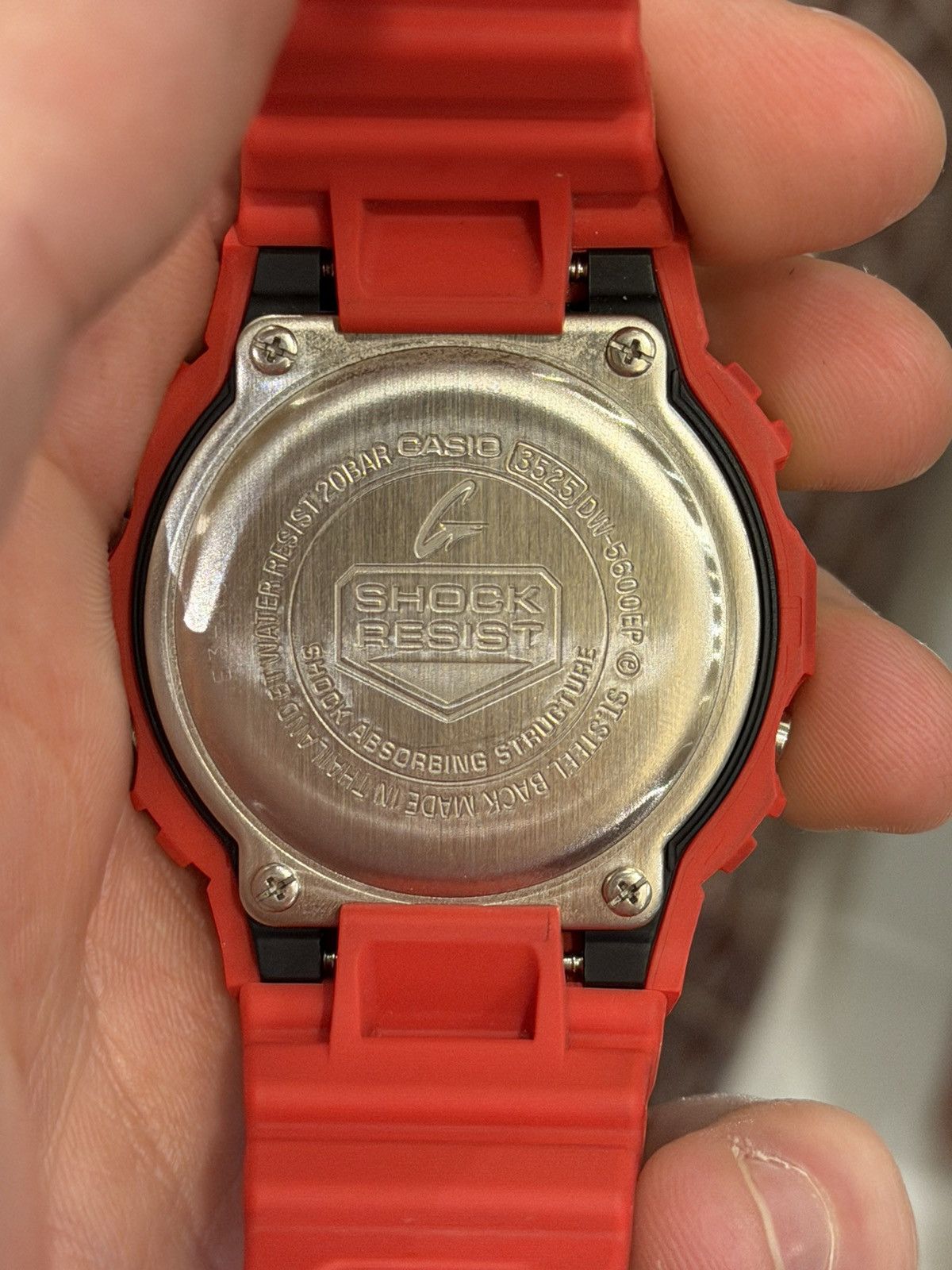 G Shock Casio G-Shock DW-5600EP-4ER - Red Size ONE SIZE - 4 Thumbnail