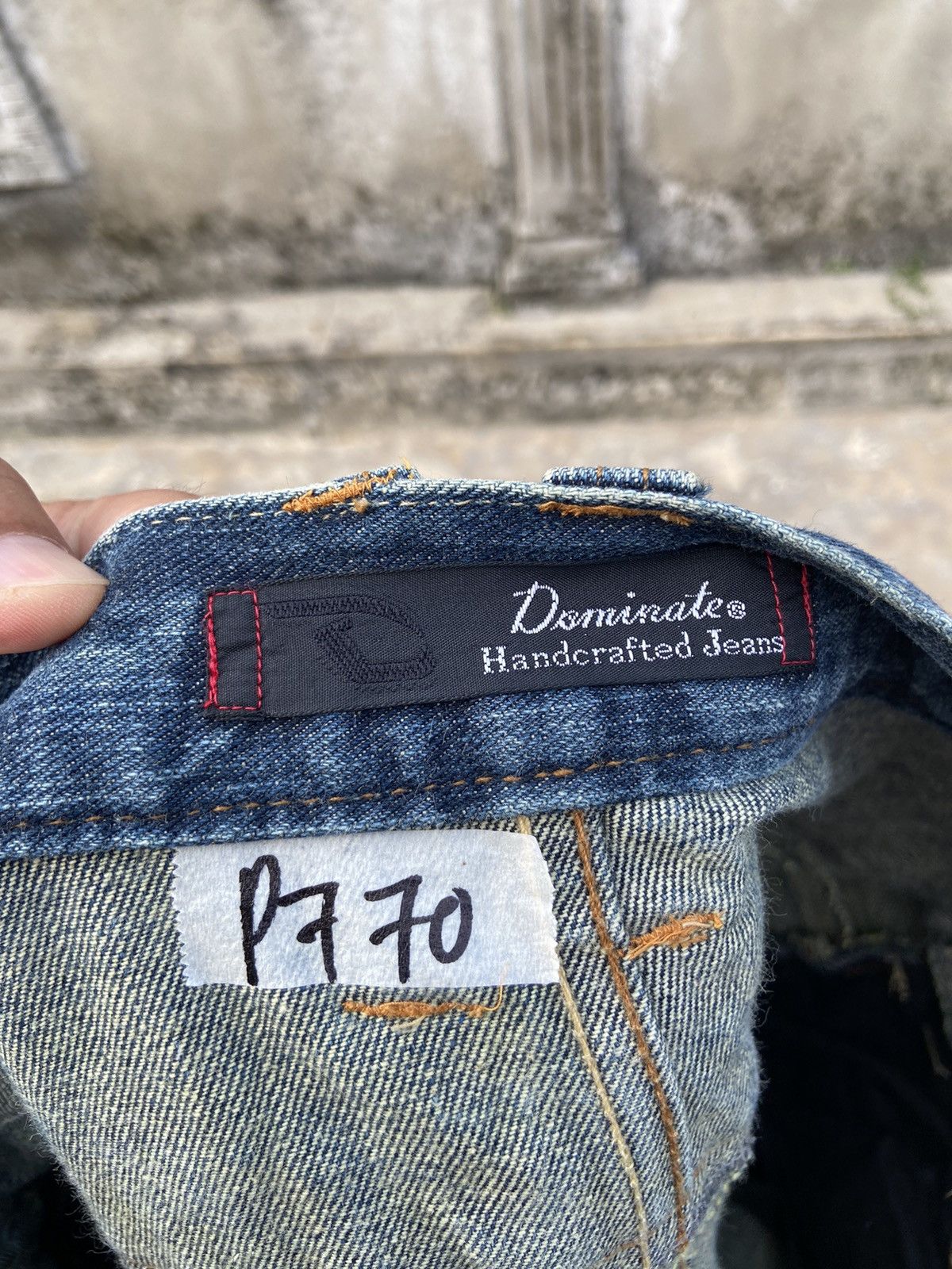 Japanese Brand Vintage Distressed Doubel Waist Dominate Handcraft Jeans Size US 33 - 5 Thumbnail