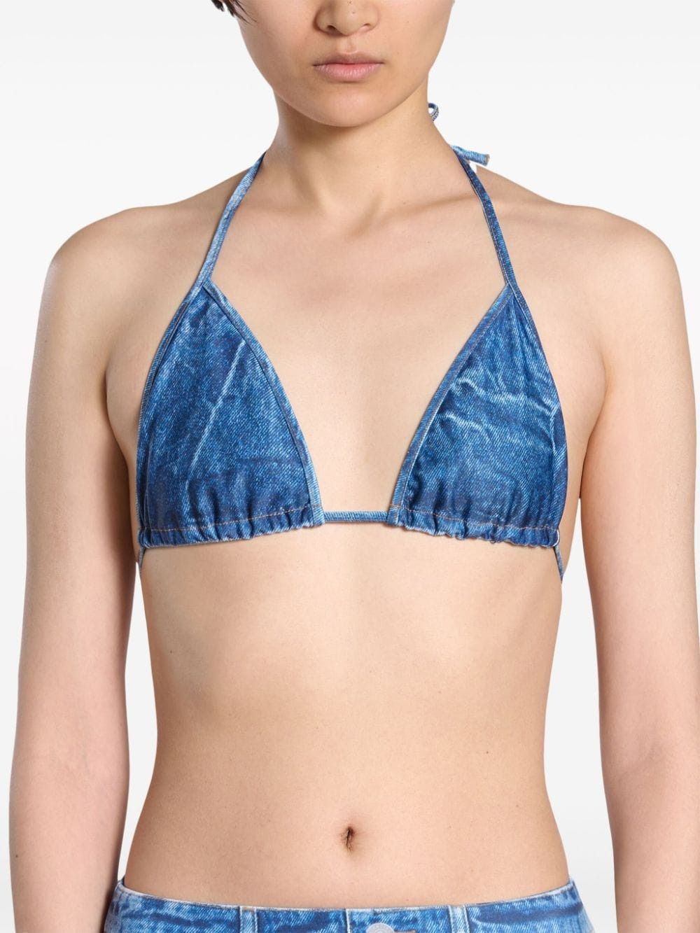 Balenciaga o1s1rm0725 Trompe L'Œil Bikini Set in Blue Size S / US 4 / IT 40 - 5 Thumbnail
