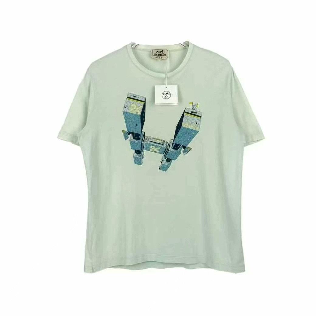 Hermes hermes light green h robot t-shirt Size US M / EU 48-50 / 2 - 1 Thumbnail