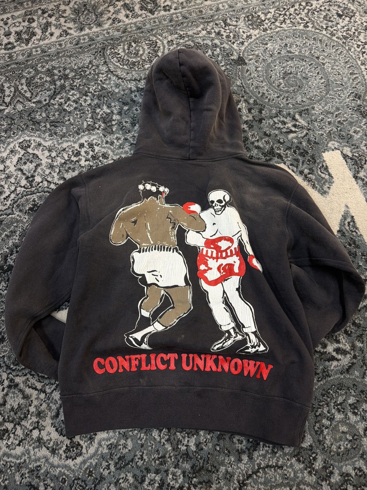 DENIM TEARS × Saint Michael Saint Michael denim tears struggle hooded sweatshirt black Size US M / EU 48-50 / 2 - 2 Thumbnail