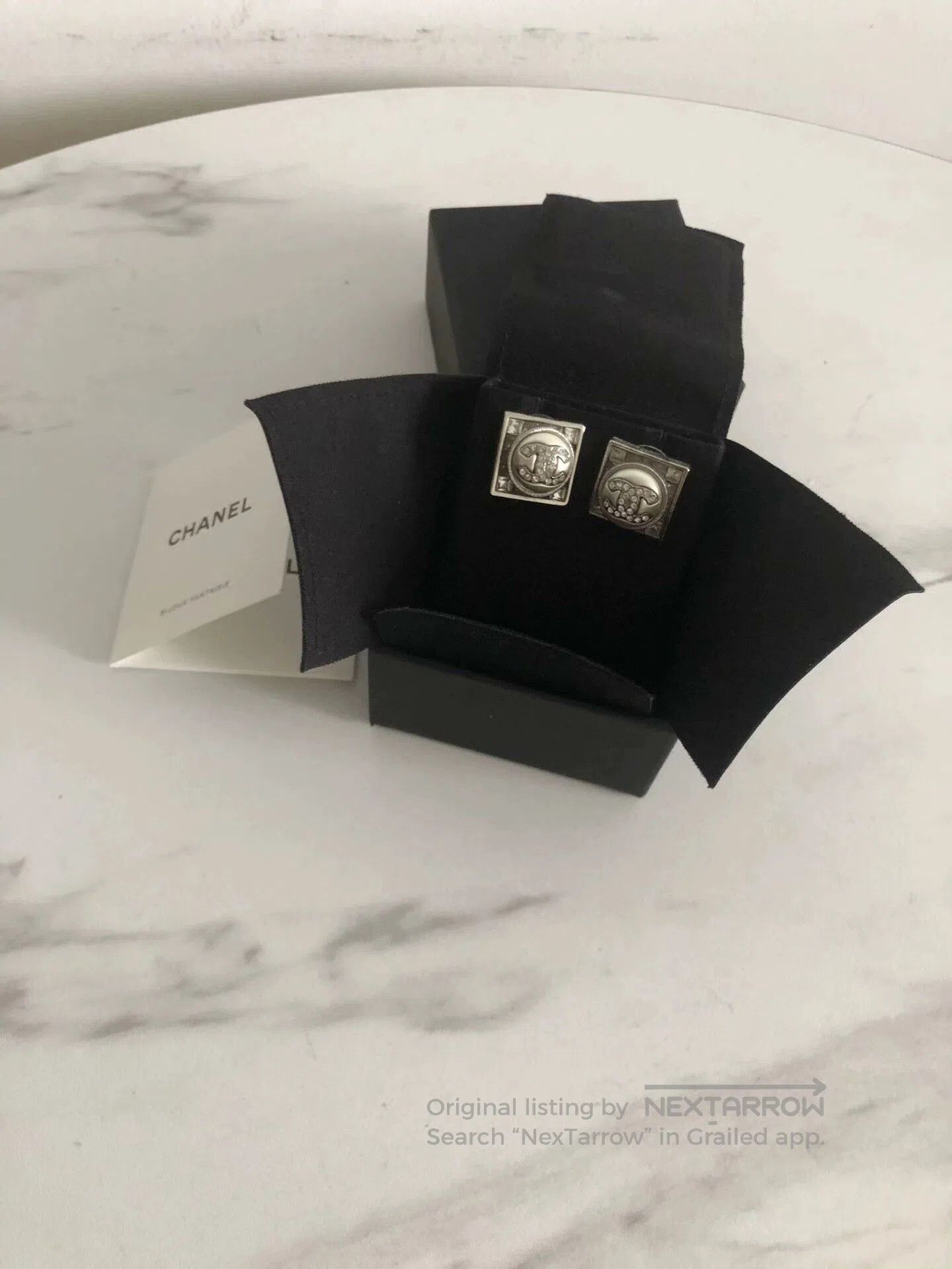 Chanel Chanel Square CC Earrings with Box. Size ONE SIZE - 1 Thumbnail