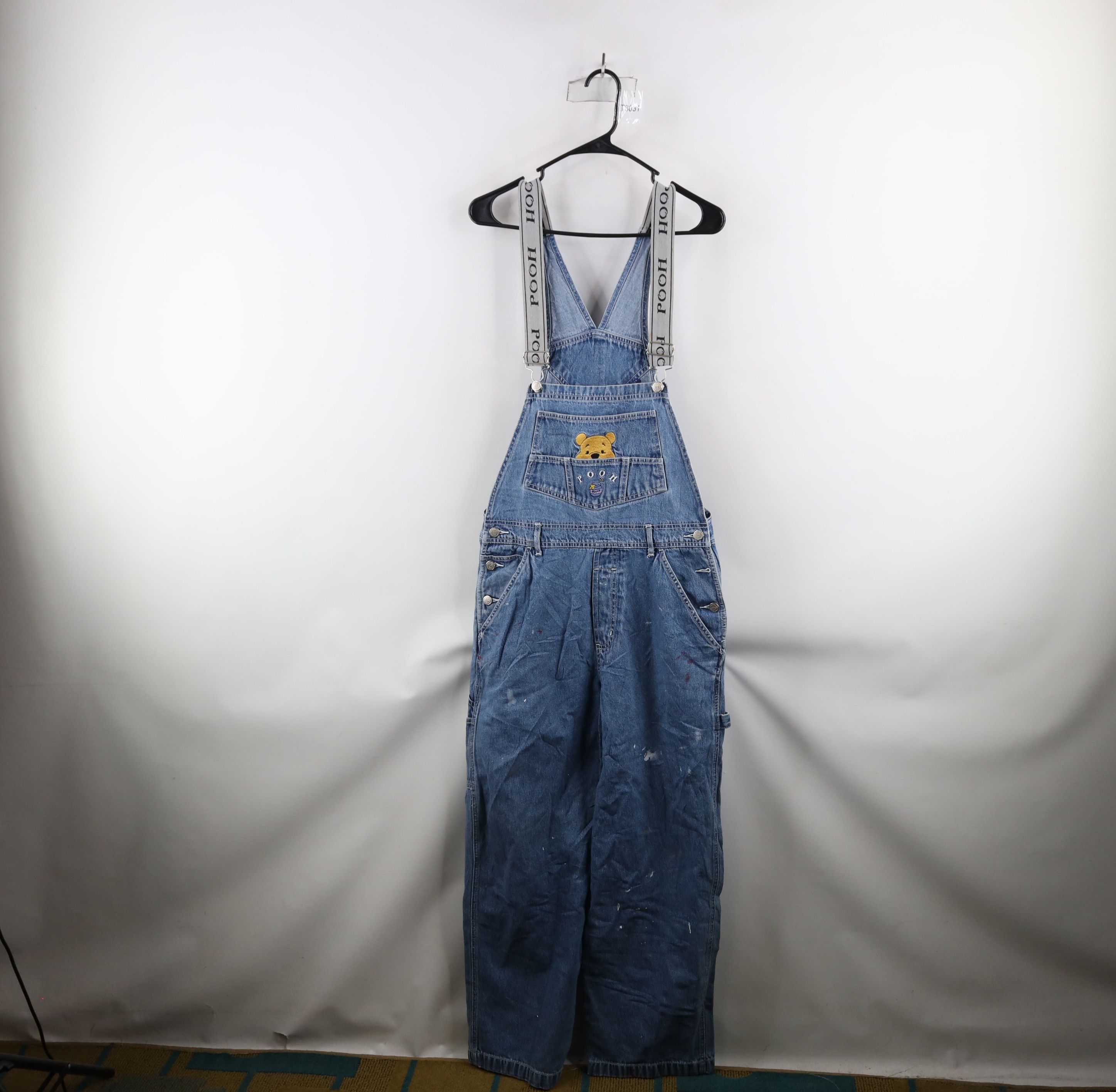 Vintage 90s Disney Distressed Winnie the Pooh Denim Overalls
