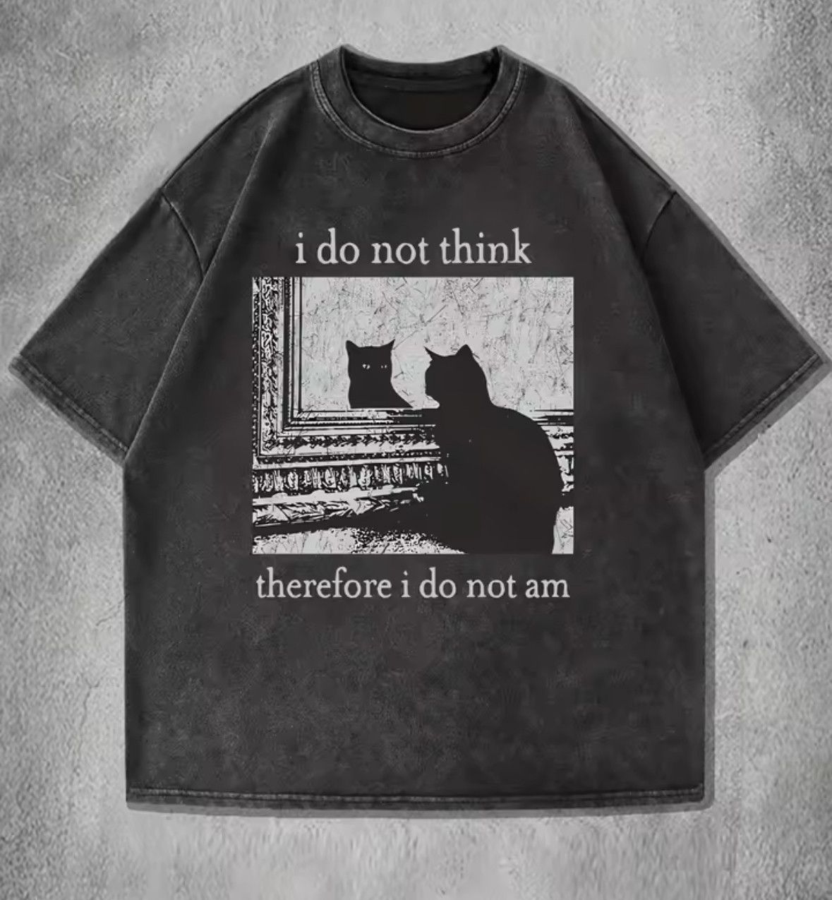 Japanese Brand High Street Think Mirror Cats Graphic Washed T-Shirt Size US S / EU 44-46 / 1 - 1 Thumbnail