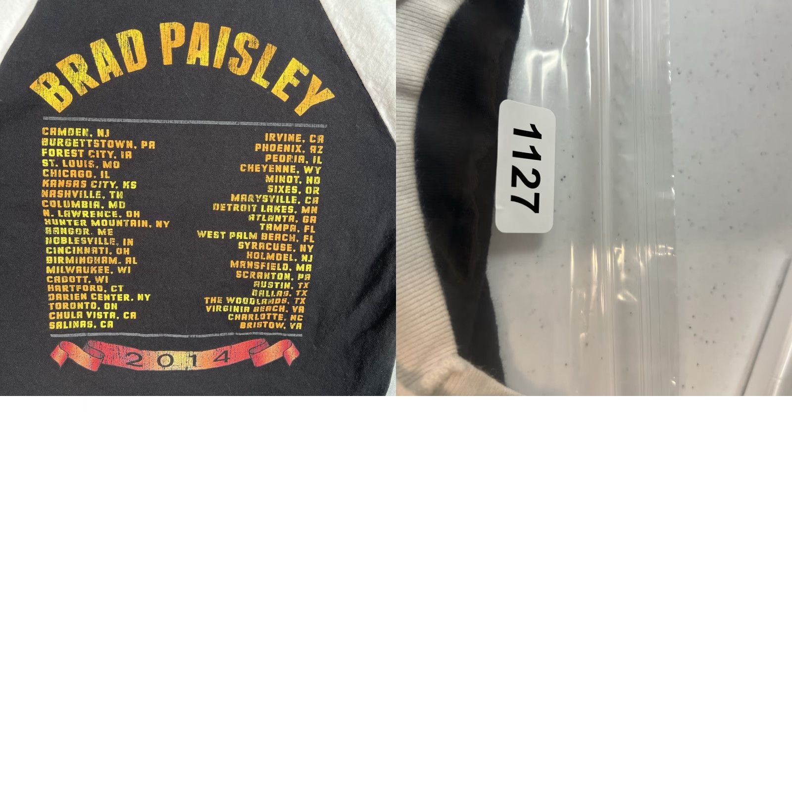 Vintage VINTAGE Brad Paisley 2014 Tour T-Shirt Adult Medium Black White 3/4 Sleeve Mens Size US M / EU 48-50 / 2 - 8 Thumbnail