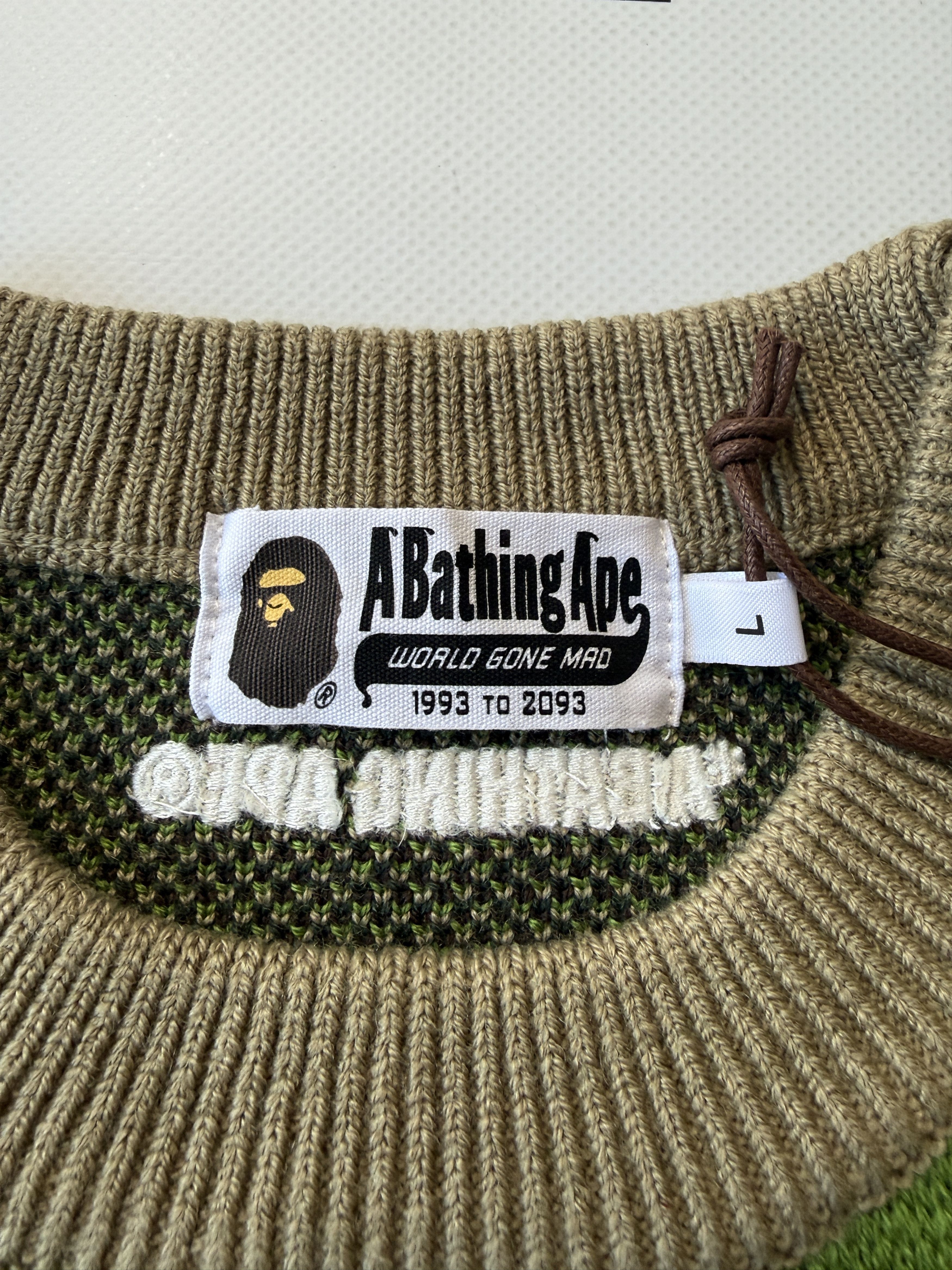 Bape BAPE MEGA ABC CAMO KNIT CREWNECK SWEATSHIRT Size US L / EU 52-54 / 3 - 9 Thumbnail