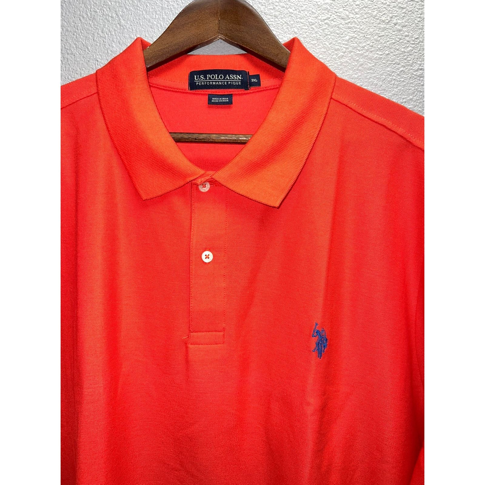 U.S. Polo Assn. US Polo Assn Red Polo Shirt Mens Performance Pique Polo 3XL Size US XXL / EU 58 / 5 - 2 Thumbnail