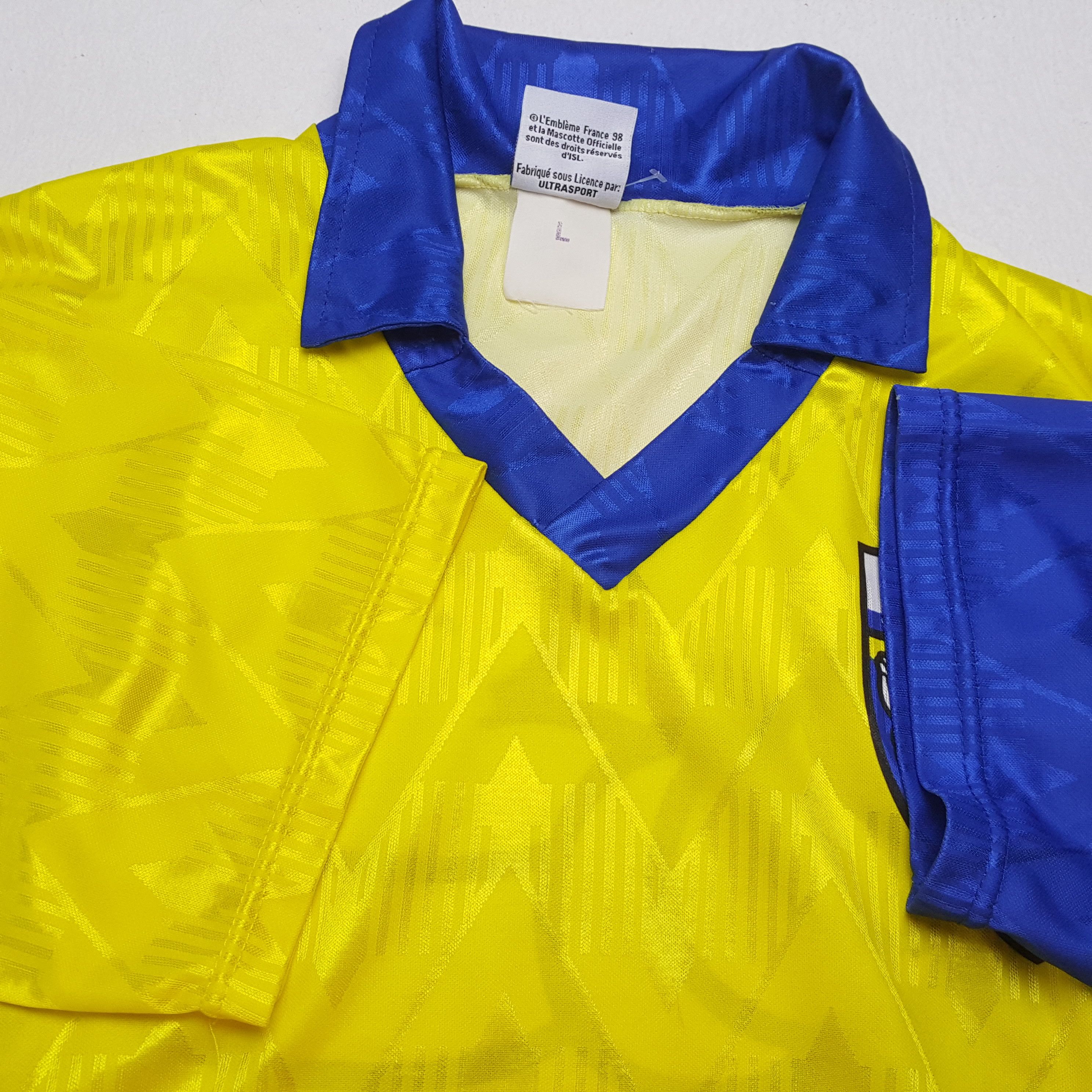 Vintage MICHELIN WORLD CUP FRANCE 98 Promo Style Jersey Size US L / EU 52-54 / 3 - 8 Thumbnail