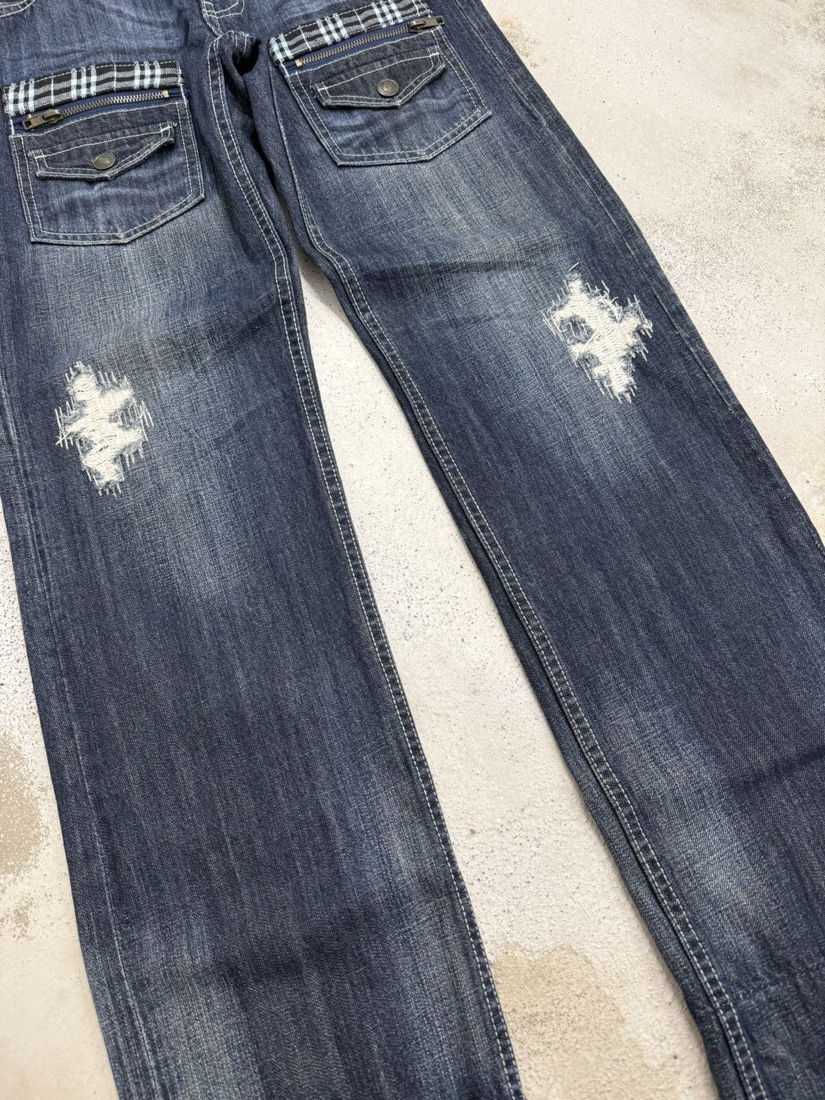 Japanese Brand Sirmione Heavy Stitch Distressed Multipocket Japan Denim Size US 28 / EU 44 - 5 Thumbnail