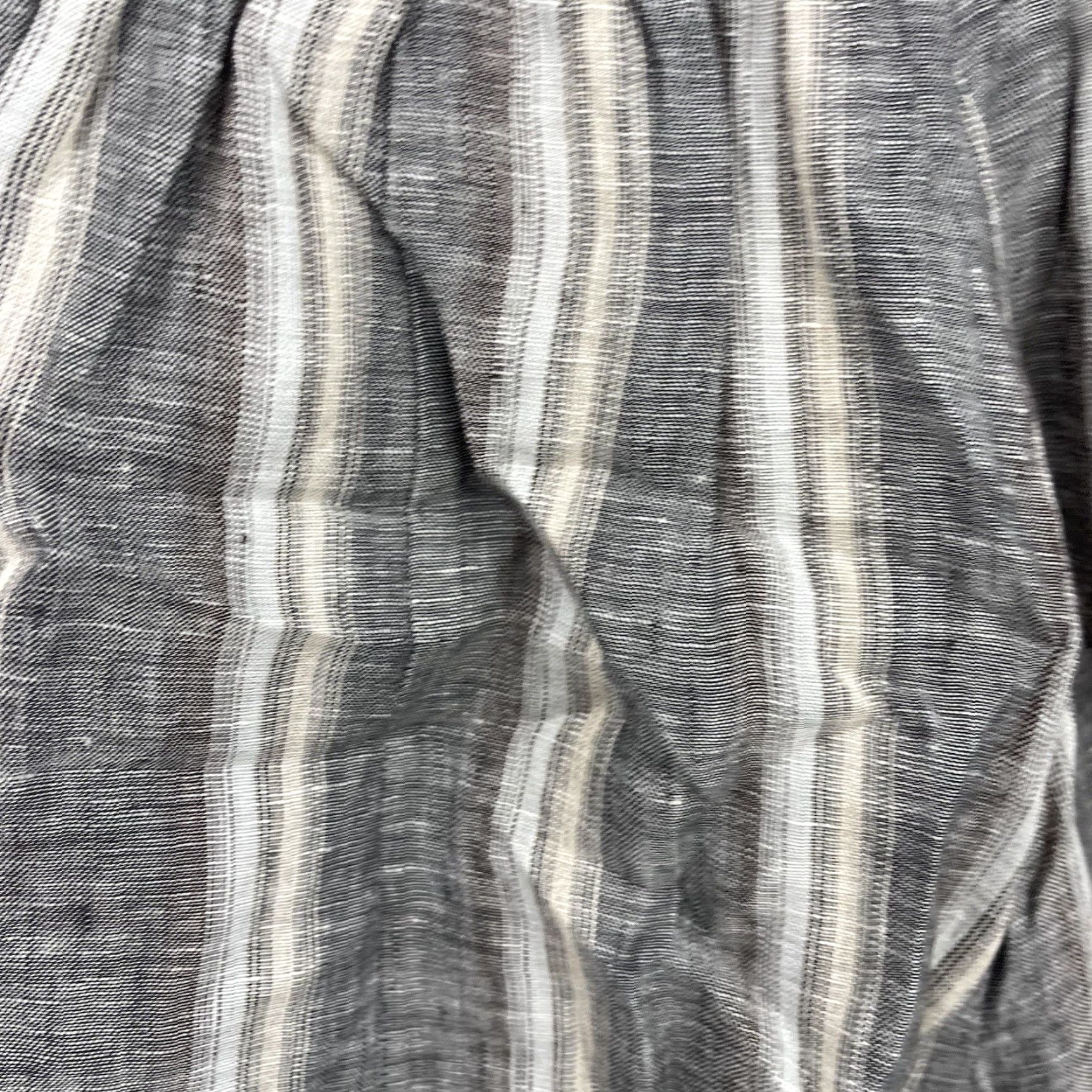 Heartloom Heartloom Paperbag Waist Shorts Womens M Gray Striped Linen Casual Bow Cuffed Bohemian Size 32" / US 10 / IT 46 - 6 Thumbnail