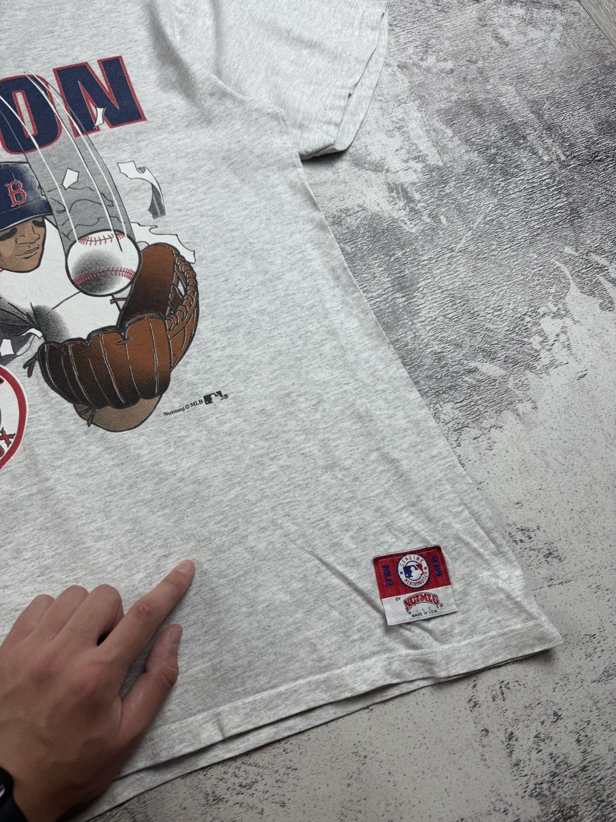 MLB Boston Red Sox Nutmeg Men’s XL Cotton Vintage Baseball MLB Jersey USA T Shirt Size US XL / EU 56 / 4 - 9 Thumbnail