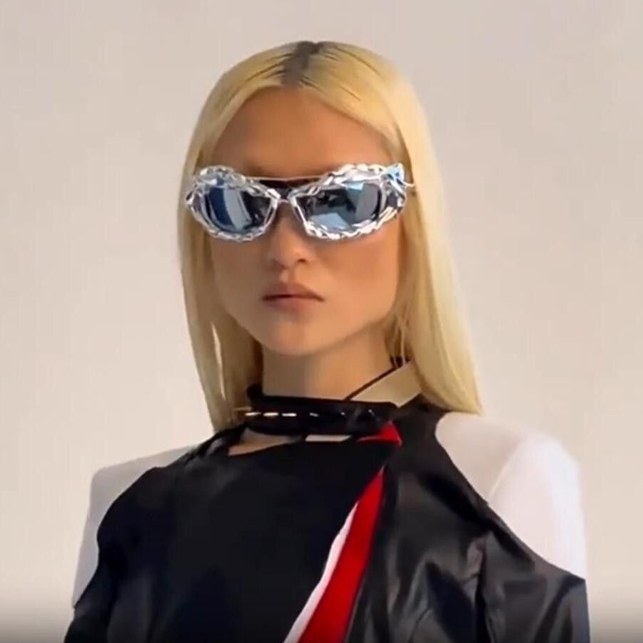 Other New Trend Street ins style custom avant-garde sunglasses Size ONE SIZE - 2 Thumbnail