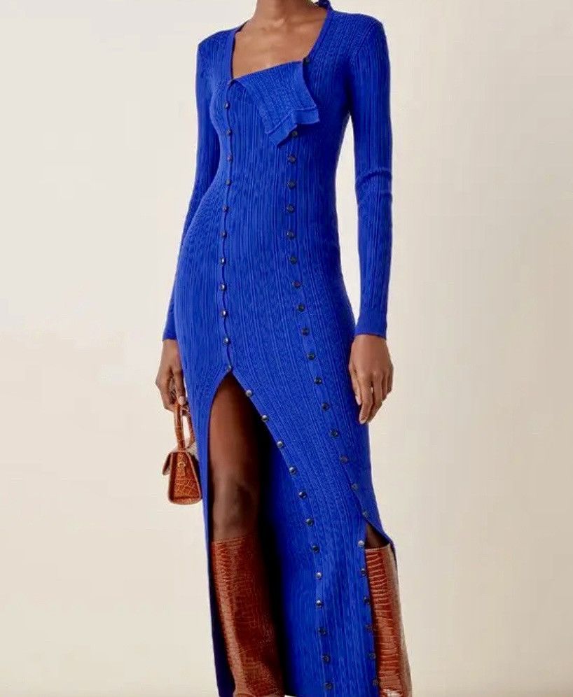 Jacquemus Jacquemus La Robe Maille Azur Ribbed Maxi Dress Size XS / US 0-2 / IT 36-38 - 1 Thumbnail