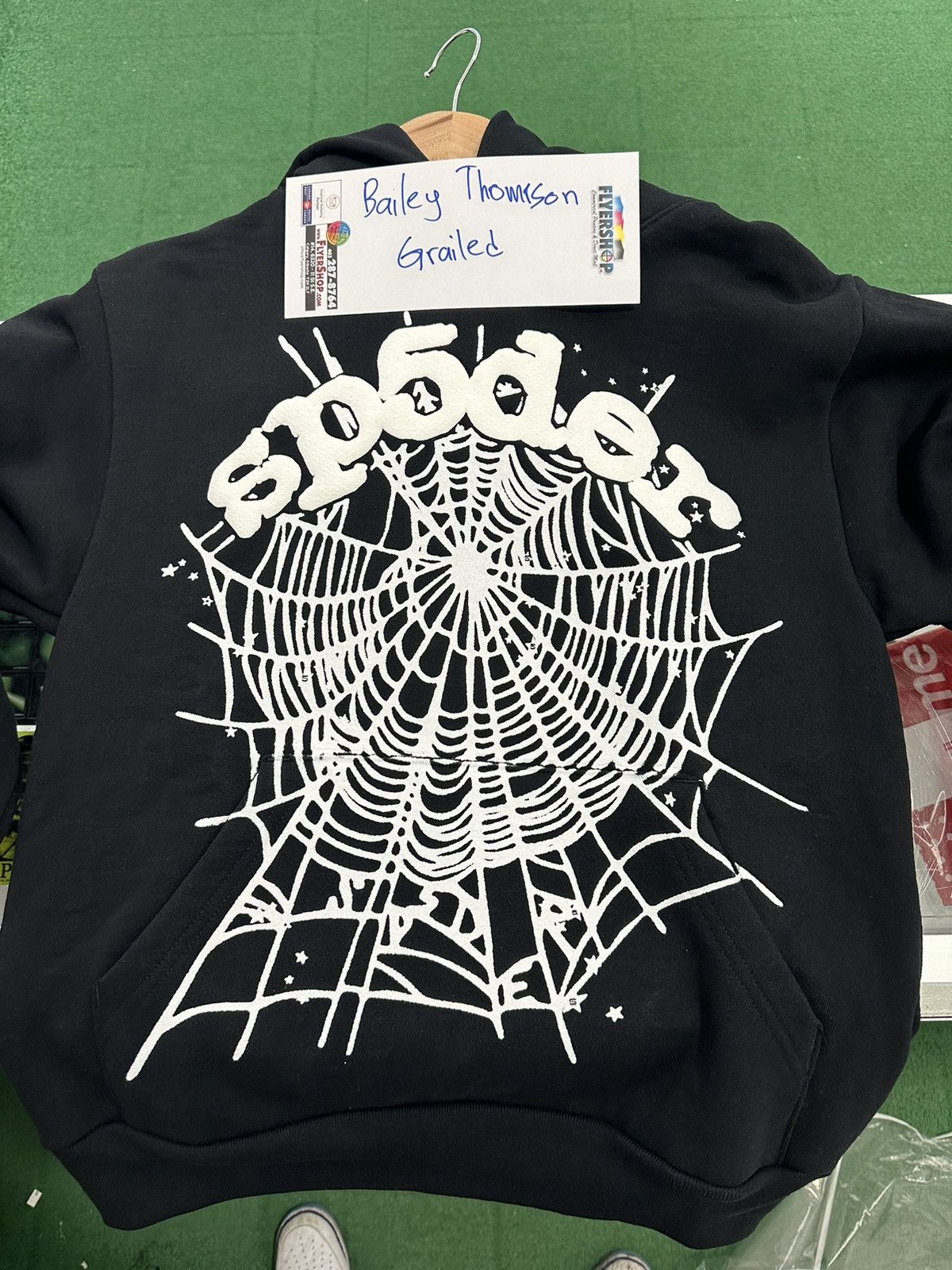 image of Spider Worldwide Sp5Der Black OG Web Hoodie, Men's (Size Small)