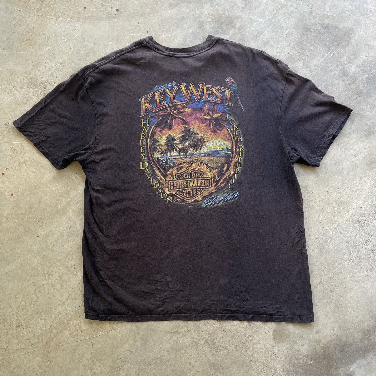 Harley Davidson Vintage 2010 Harley Davidson Key West Peterson Florida Tee Size US XL / EU 56 / 4 - 10 Thumbnail