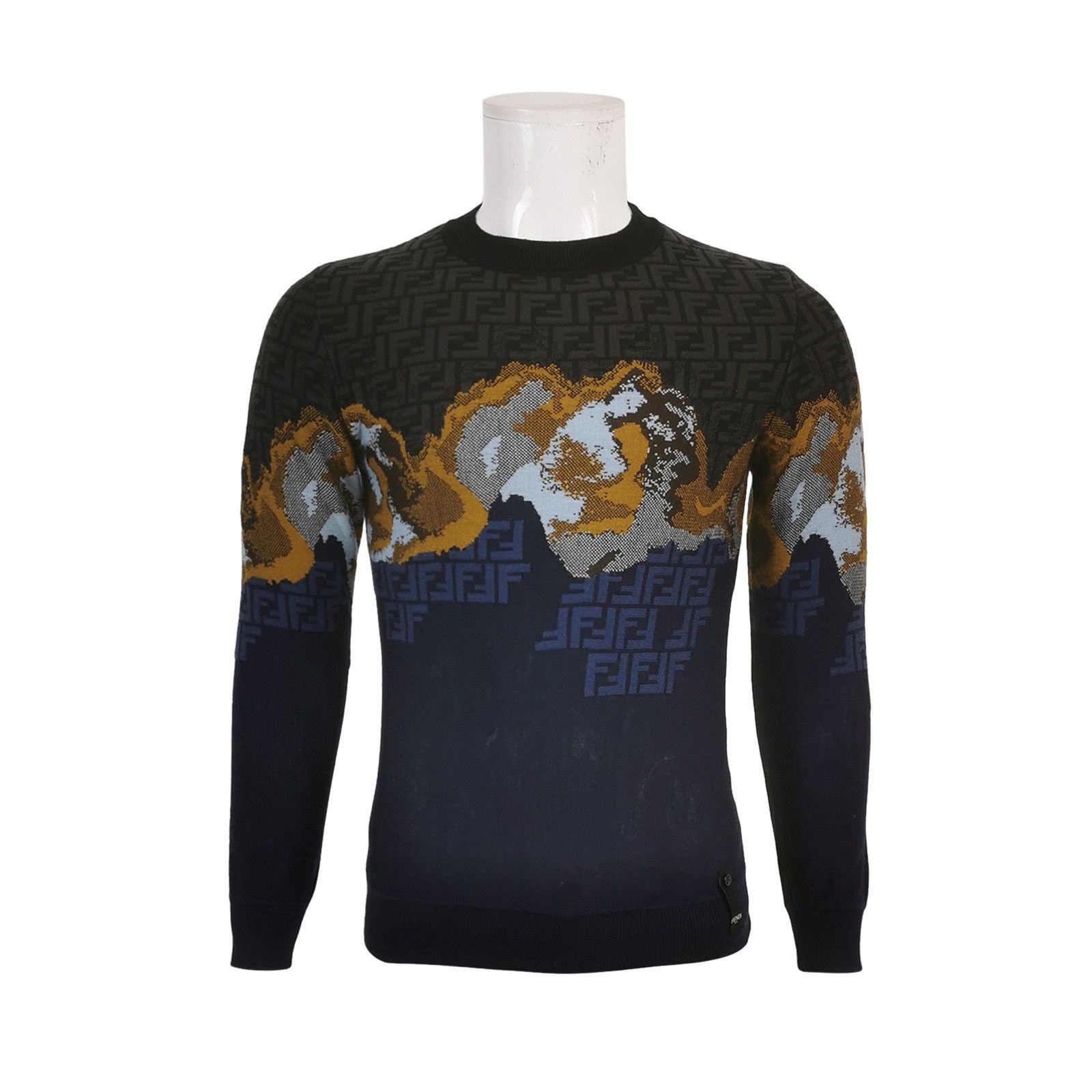 Fendi Fendi Landscape Monogram Knit Sweater IT 44 Size US S / EU 44-46 / 1 - 1 Thumbnail
