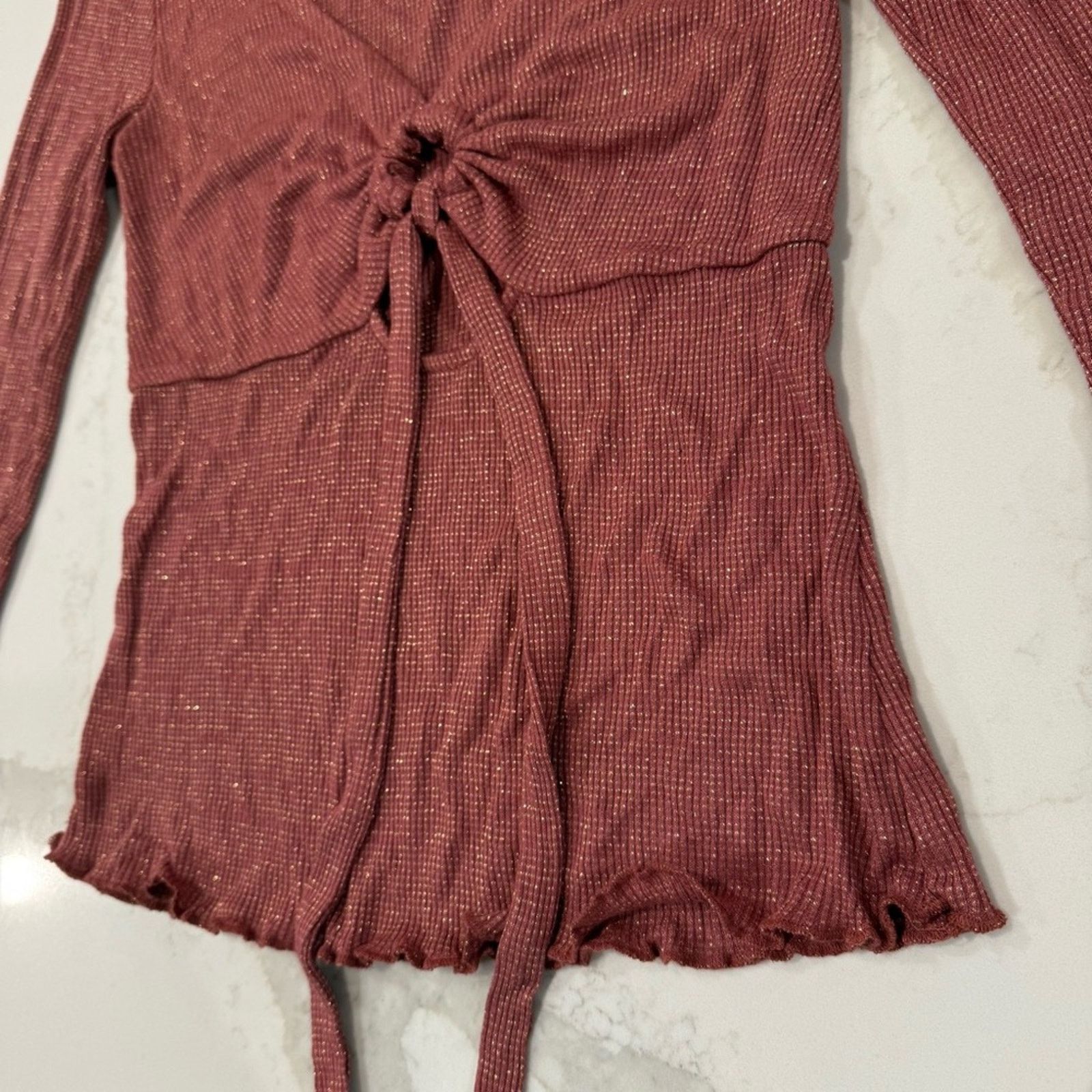 Free People Intimately Free People Metallic Tie Front Top Women’s Small Size S / US 4 / IT 40 - 6 Thumbnail
