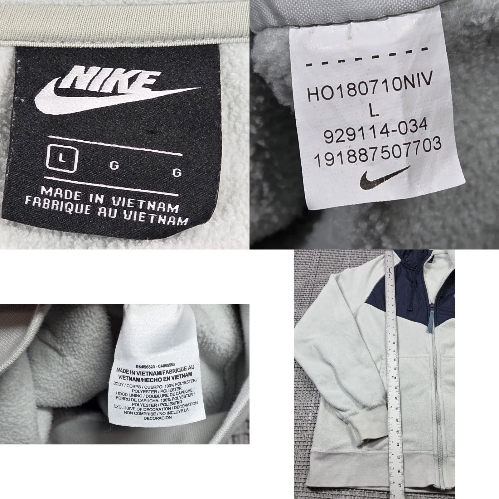 Nike **Nike Mens Blue Windrunner Hoodie Full Zip Polar Fleece Jacket L** User: **Nike Mens Blue Windrunner Full Zip Hoodie Polar Fleece Jacket L** Size US L / EU 52-54 / 3 - 9 Thumbnail