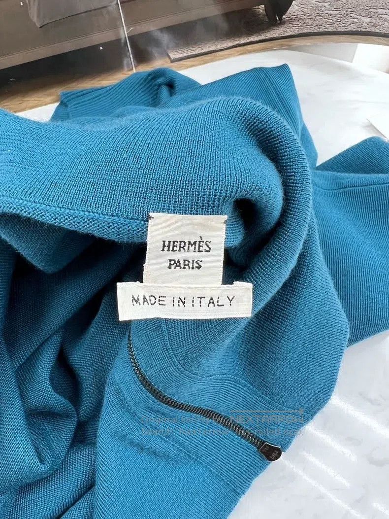 Hermes Hermes Large round neck cashmere short sleeve Size XS / US 0-2 / IT 36-38 - 6 Thumbnail
