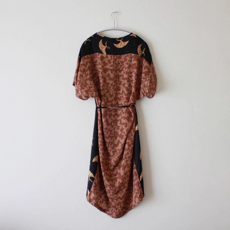 Dries Van Noten dries van noten size:34 Silk blended ginkgo biloba dress 25 Size XXS / US 00 / IT 34 - 4 Thumbnail