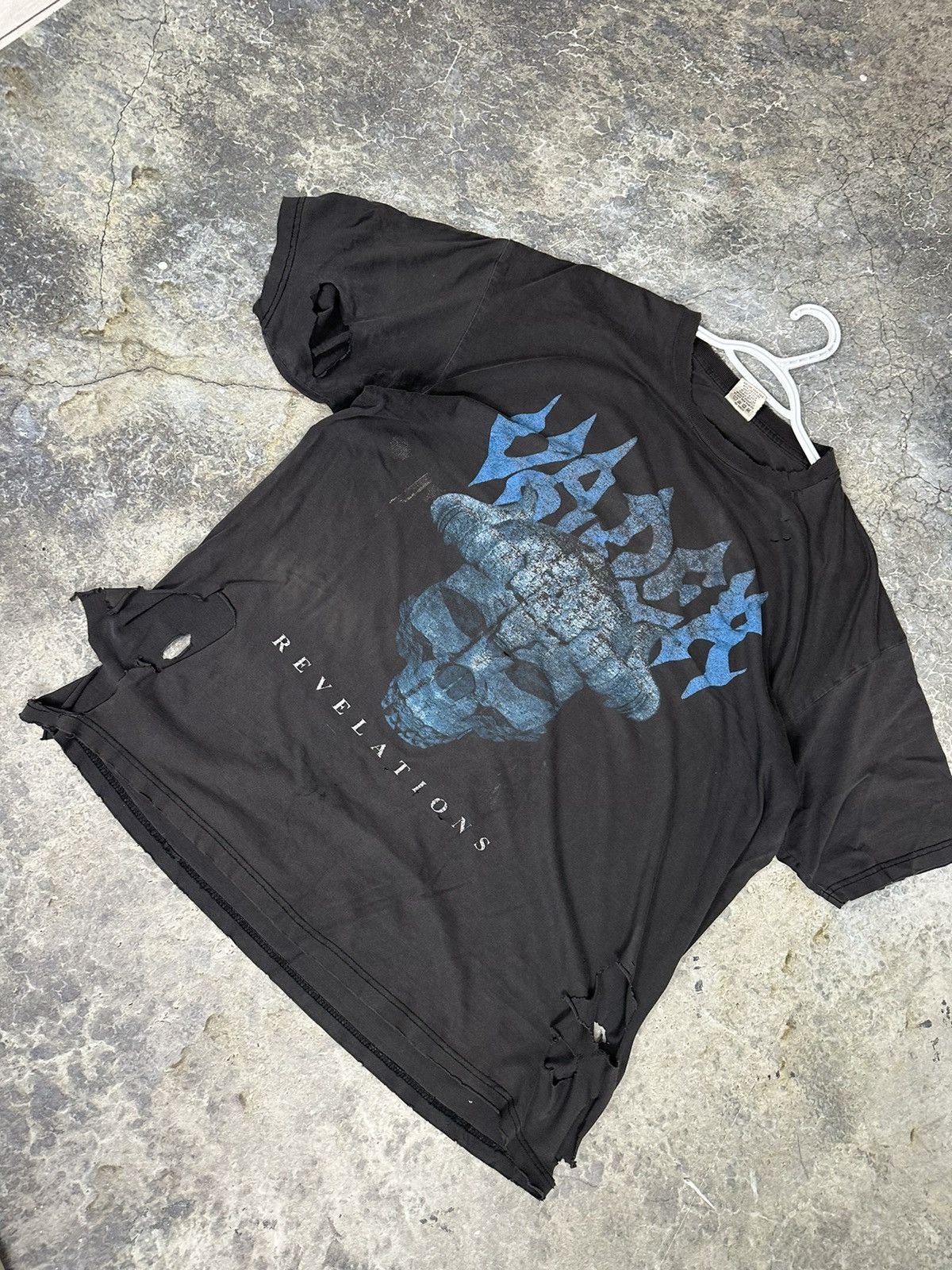 Band Tees × Vintage Vintage Thrashed Revelations Blue Flame Tee Size US XL / EU 56 / 4 - 2 Thumbnail