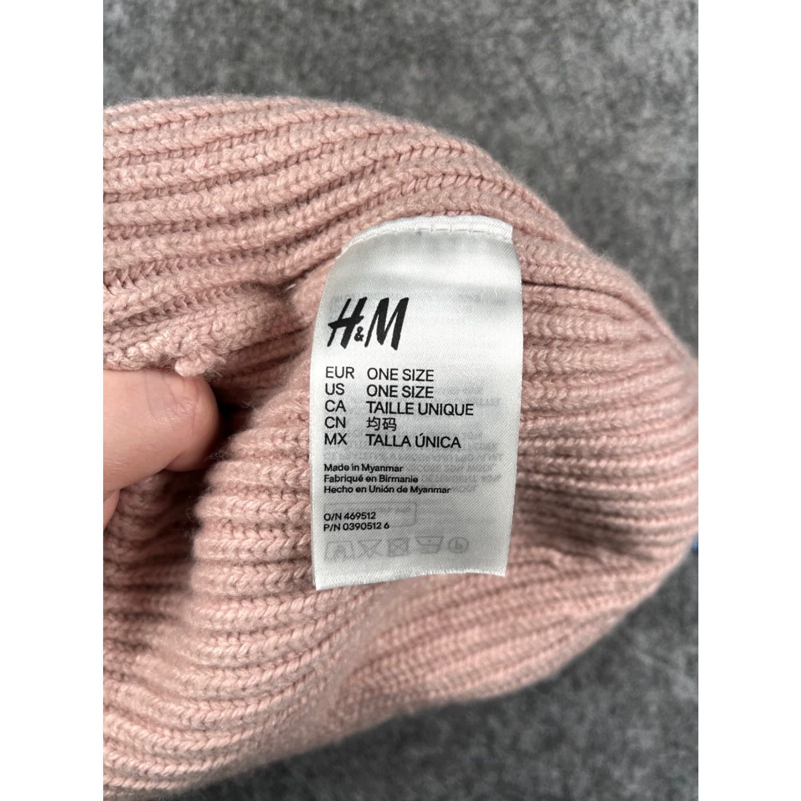 H&M H&M Beanie Women One Size Pink Knit Viscose Wool Blend Winter Ski Size ONE SIZE - 7 Thumbnail