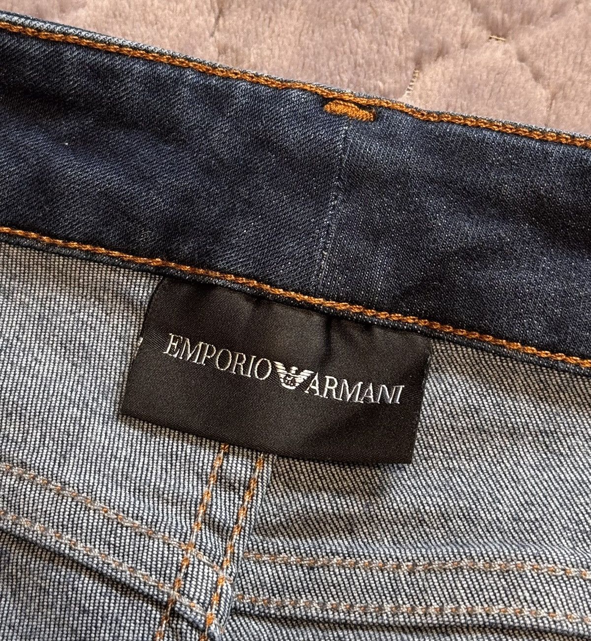 Armani × Emporio Armani Vintage Emperio Armani Big Logo Denim Jeans Pants Size US 33 - 7 Thumbnail