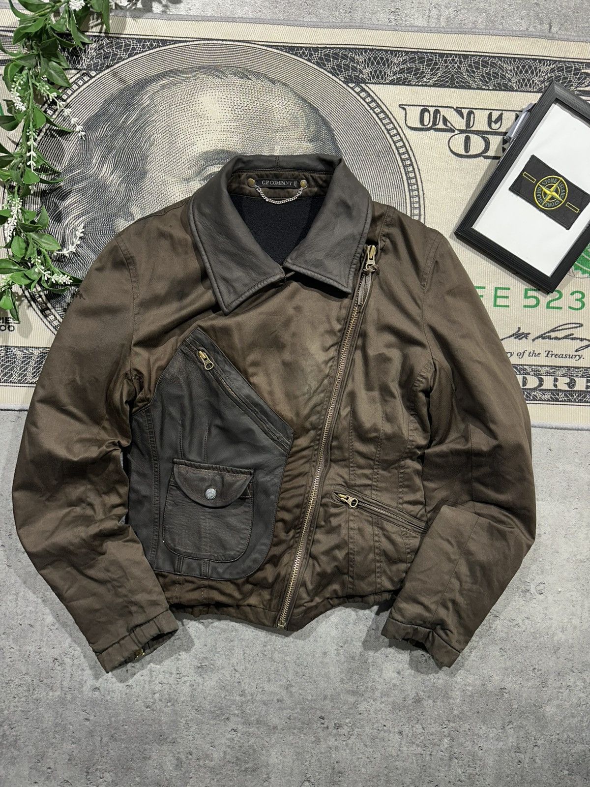 C.P. Company C.P. Company Vintage Leather Biker Motorcycle Jacket Size M / US 6-8 / IT 42-44 - 4 Thumbnail