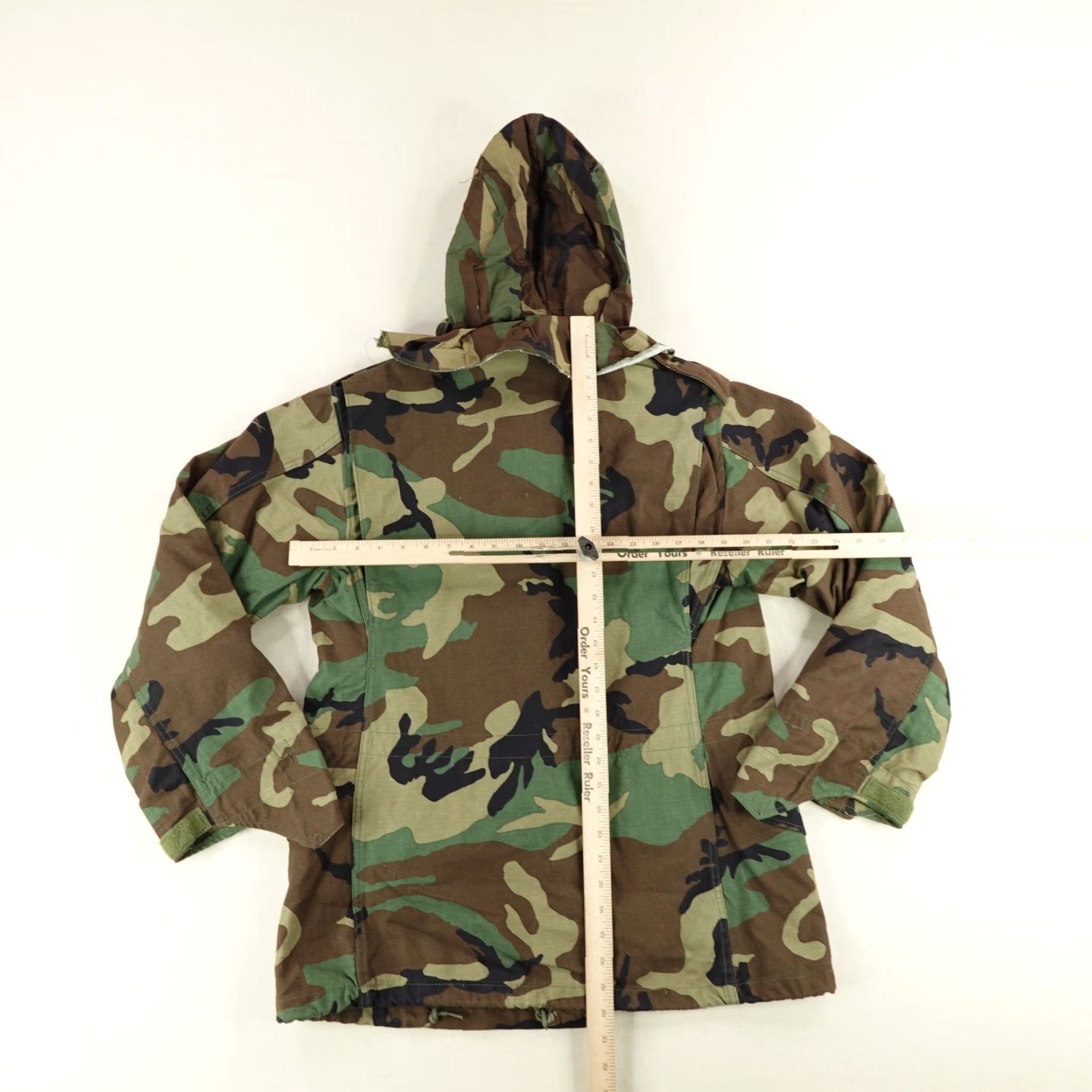 Vintage VINTAGE US Army Jacket Mens S Woodland Camo 80s M65 Alpha M65 Field Coat Hooded Full Zip Winter Weathergear Size US S / EU 44-46 / 1 - 4 Thumbnail