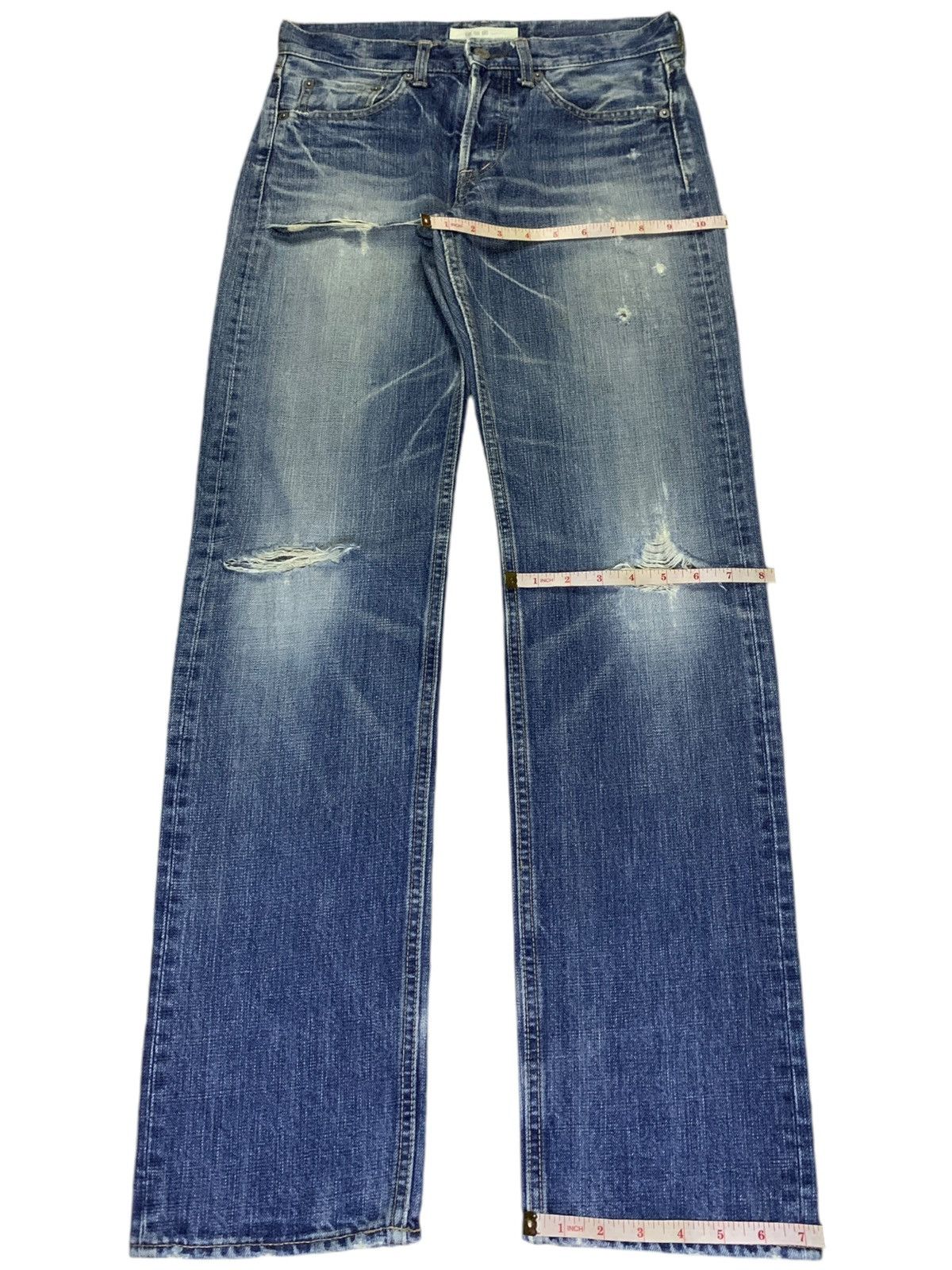 Japanese Brand SALES🔥Vintage Japanese Brand Faded Wash Distressed Jeans Size US 30 / EU 46 - 13 Thumbnail