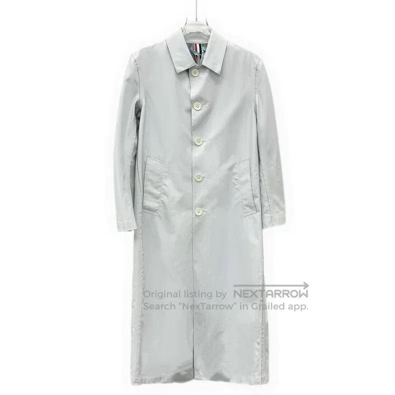 Thom Browne Thom Browne Light gray striped wool collar with single but Size XS / US 0-2 / IT 36-38 - 1 Thumbnail