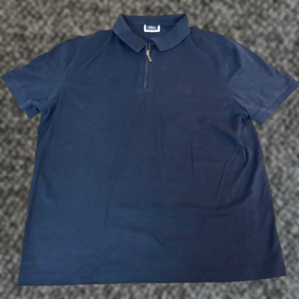 Charles Tyrwhitt Charles Tyrwhitt Polo Shirt Mens Large Blue Short Sleeve 1/4 Zip Casual Size US L / EU 52-54 / 3 - 1 Thumbnail