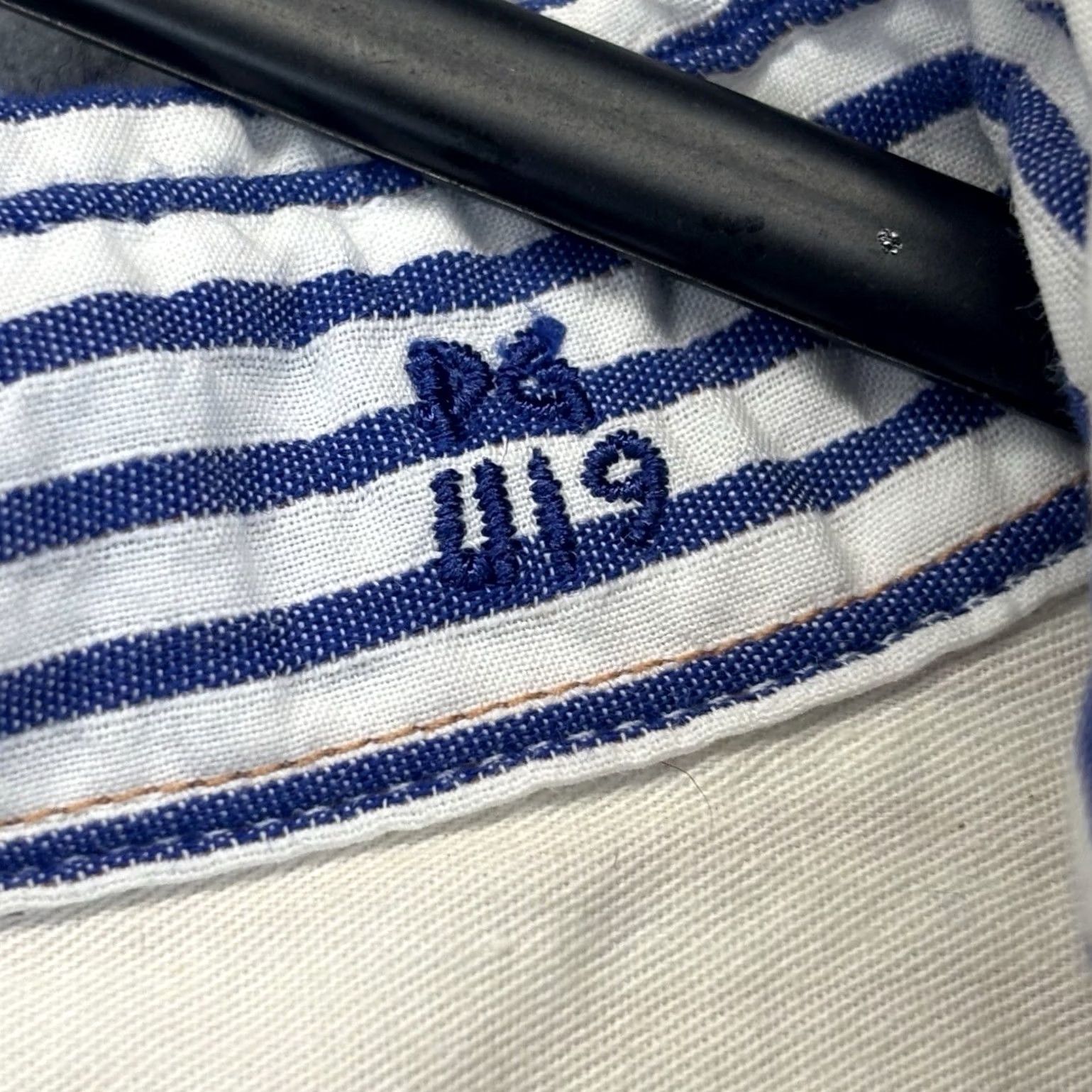 CO Hammond & Co Shirt Medium Striped Mens Blue White Short Sleeve Button-Up Size US M / EU 48-50 / 2 - 5 Thumbnail